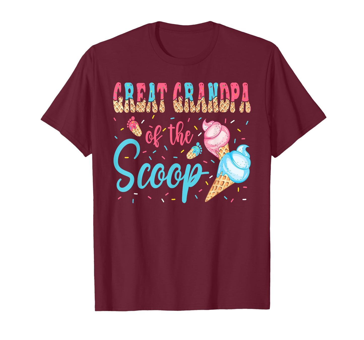 Great Grandpa Of The Scoop Ice Cream Baby Shower T-Shirt