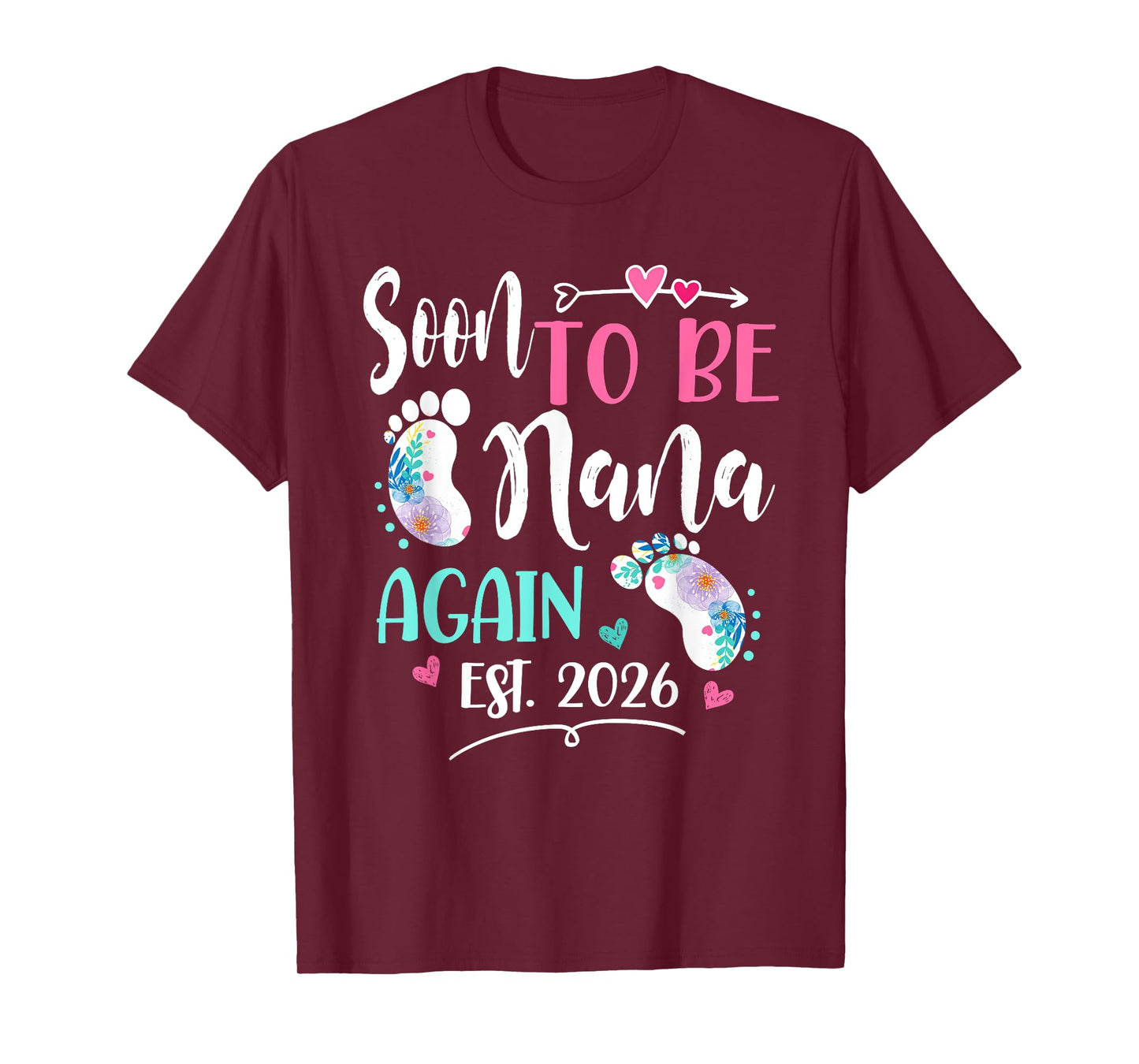 Womens Soon to be Nana Again 2026 Mother's Day T-Shirt