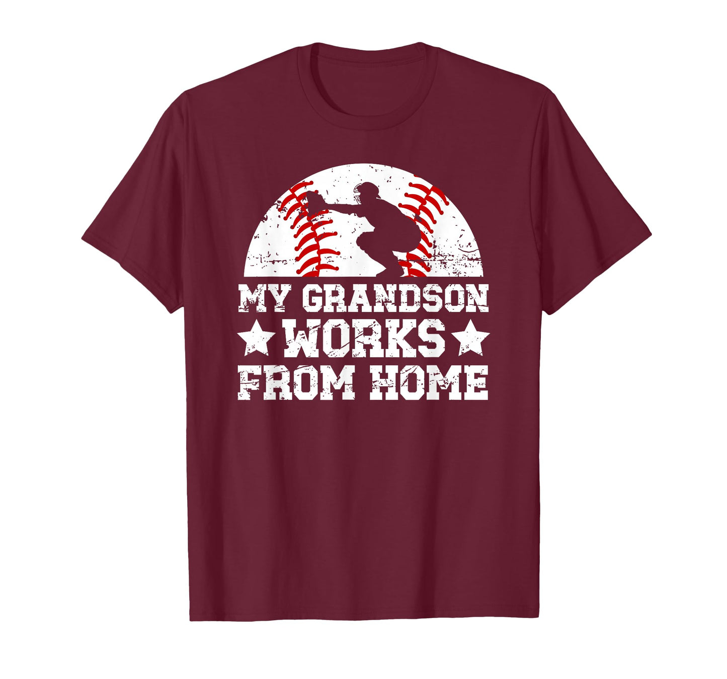 My Grandson Baseball Catcher Grandpa Of A Baseball Catcher T-Shirt