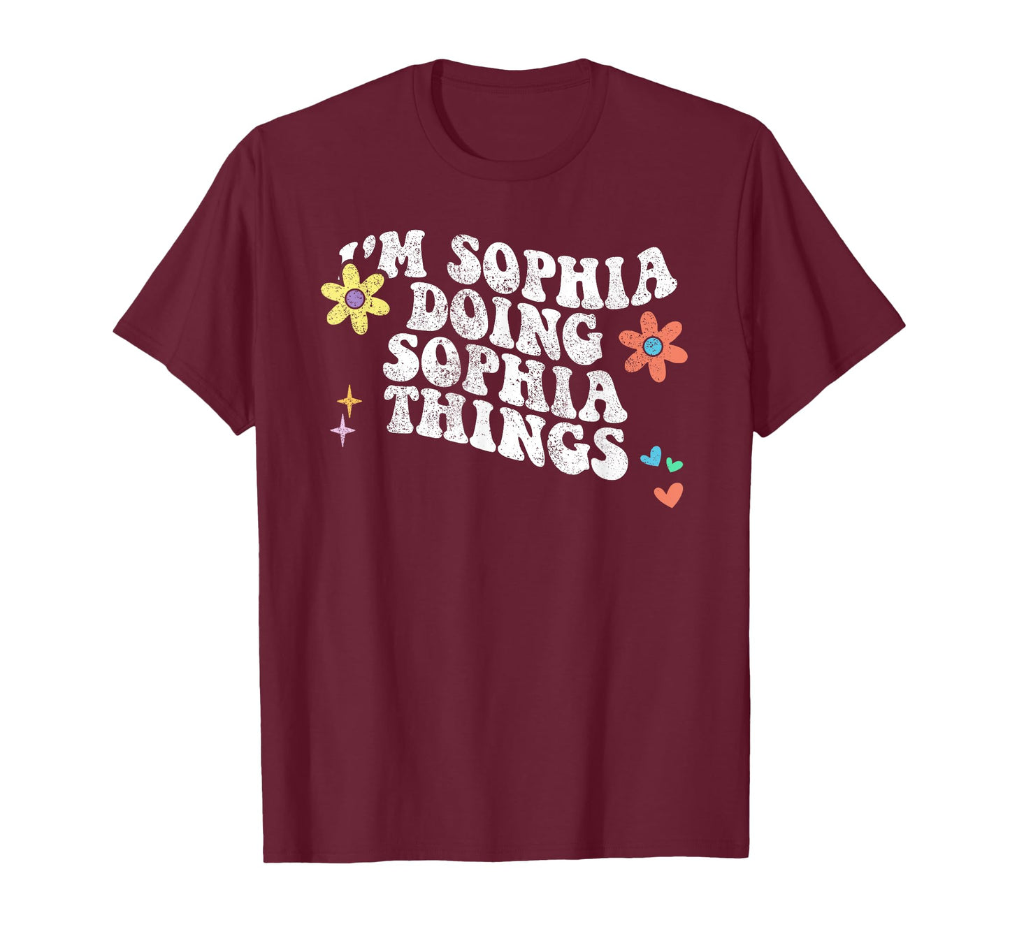 Retro Groovy Im SOPHIA Doing SOPHIA Things Funny Mothers Day T-Shirt