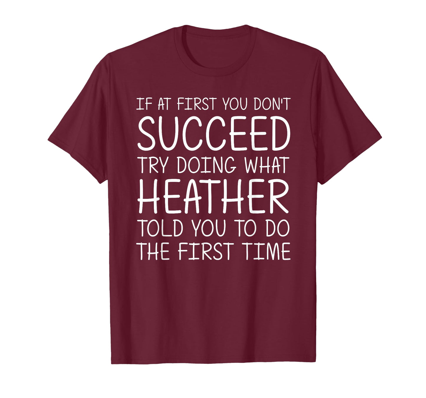Custom Women Name Girl Mom Wife Birthday Presents Heather Gift Name Personalized Birthday Funny Christmas Joke T-Shirt