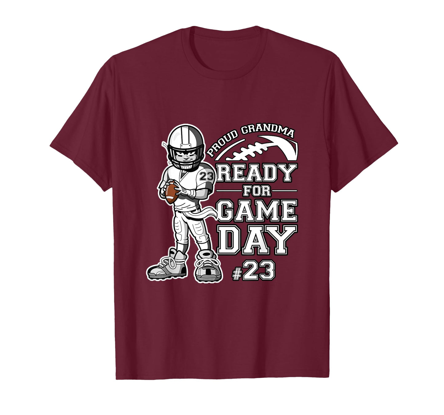 Custom Proud Football Grandma Number 23 Personalized Women T-Shirt