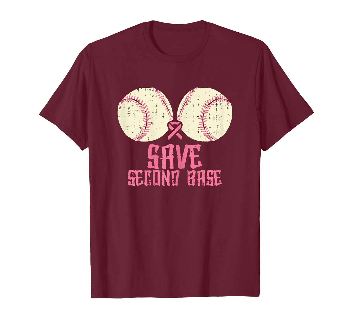 Save Baseball Boobs Softball Funny Breast Cancer Women Gift T-Shirt