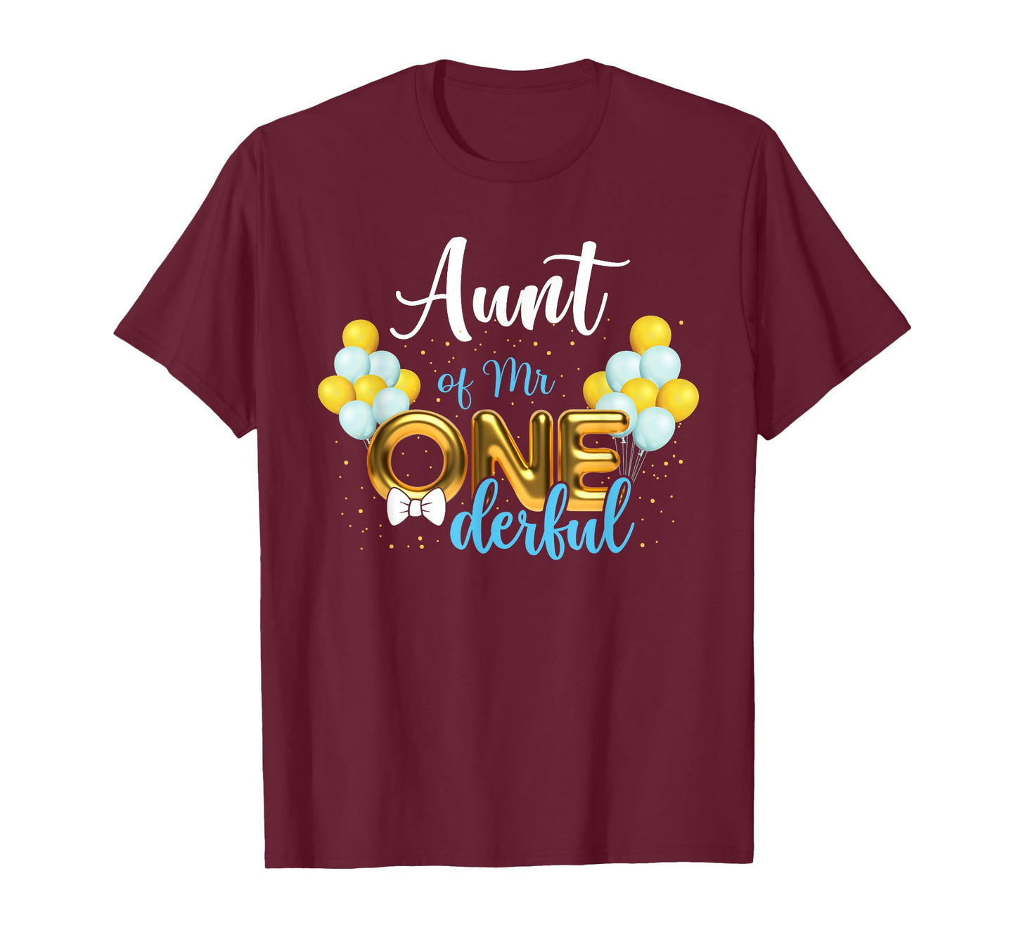 Aunt of Mr Onederful 1st Birthday First One-Derful T-Shirt