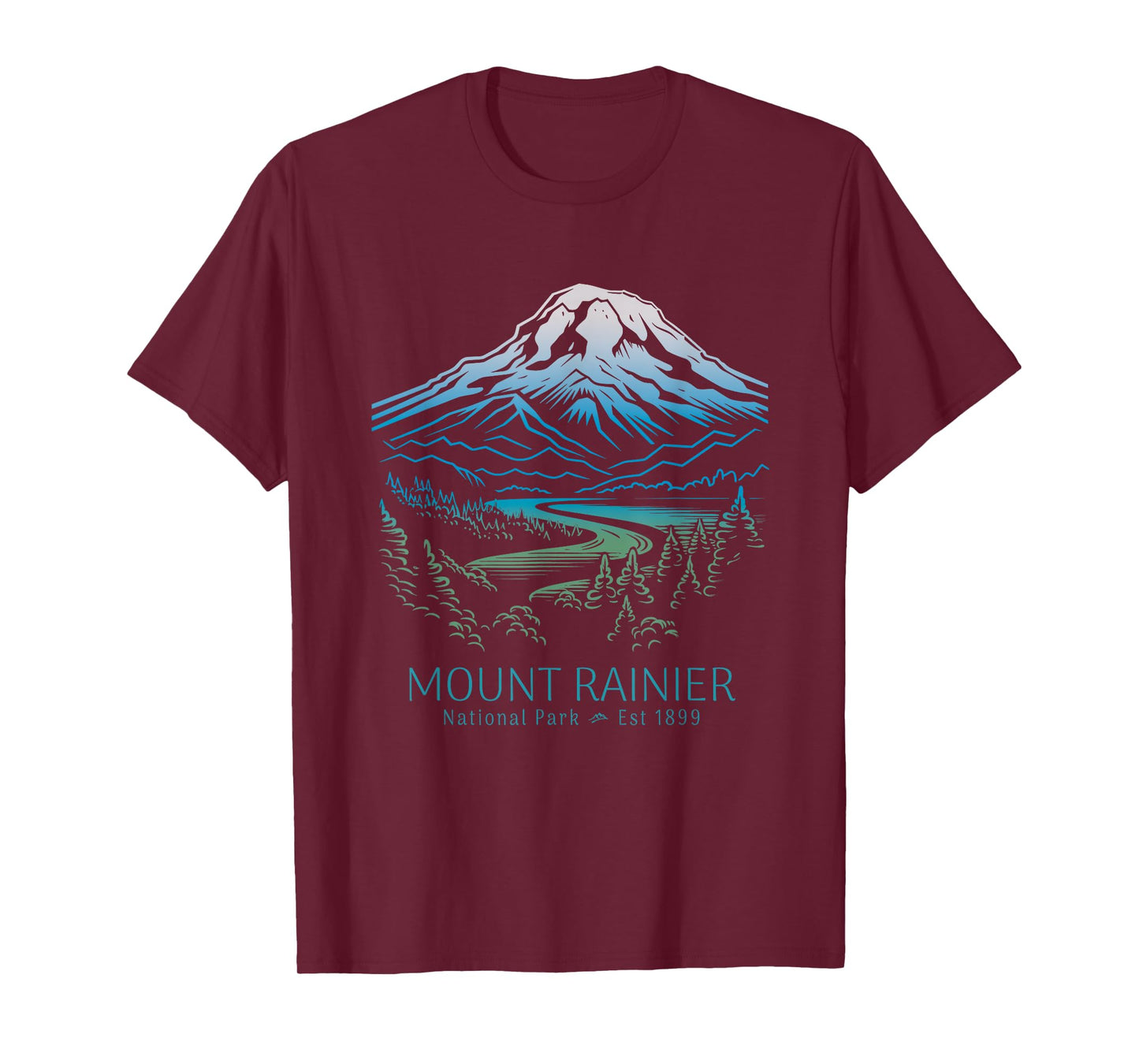Mt. Rainier National Park Hiking Camping Mountain Souvenir T-Shirt