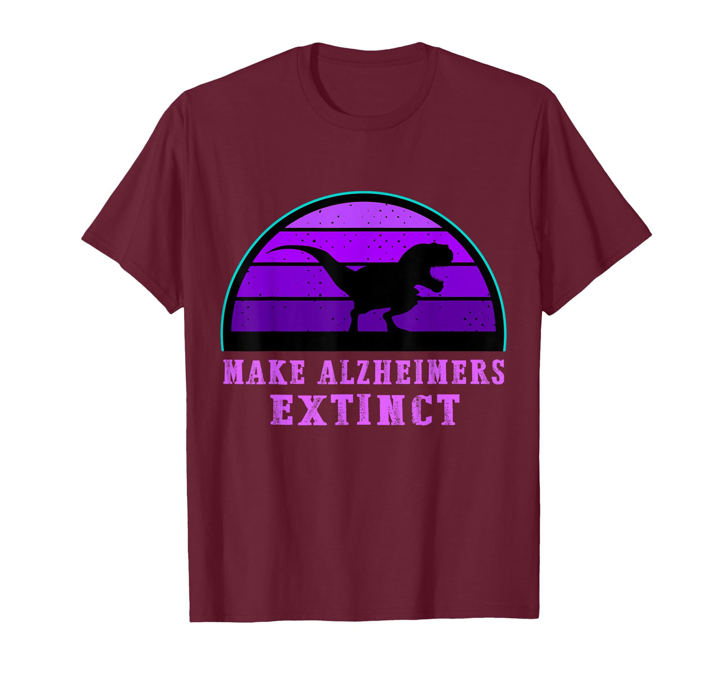 Trex Dinosaur Make Alzheimers Extinct Awareness Kid Support T-Shirt