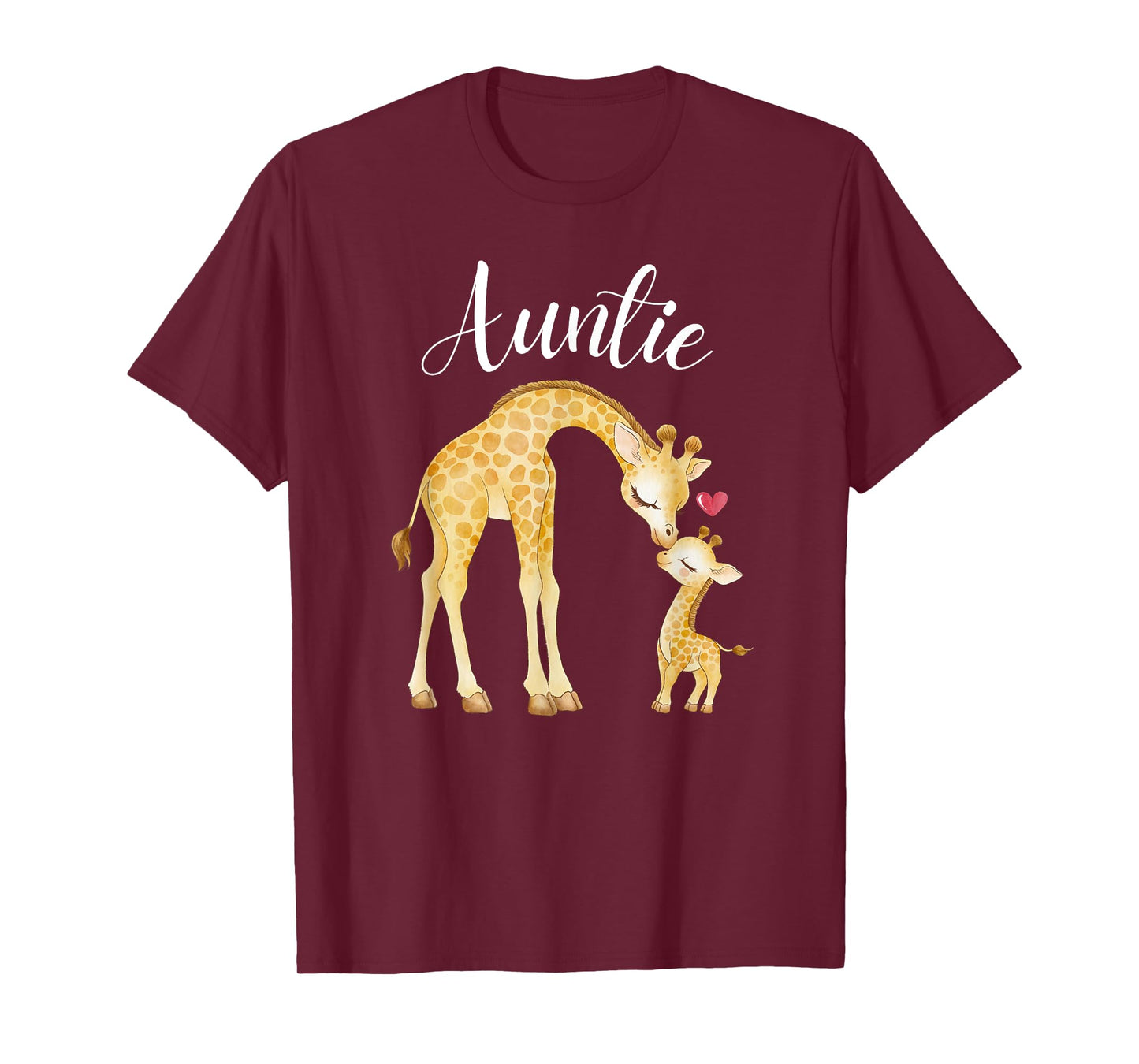 Auntie Giraffe Kids Baby Animals Lover Family Matching T-Shirt