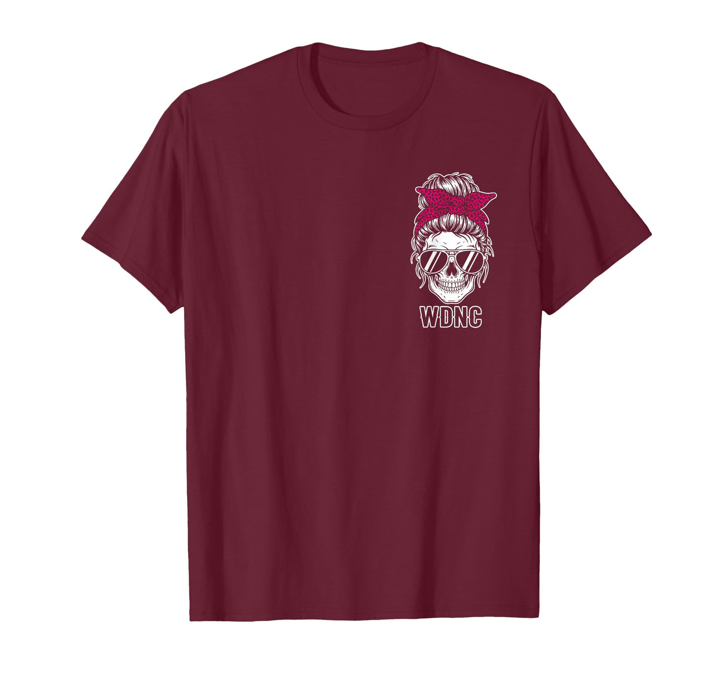 Proud Member of We Do Not Care Club WDNC Skeleton Messy Bun T-Shirt