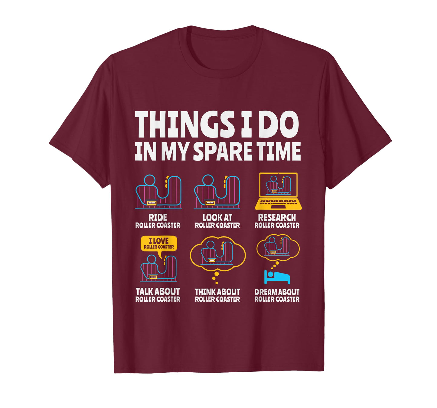 Roller Coaster Crew Amusement Park Fans Coasters Funny Gift T-Shirt