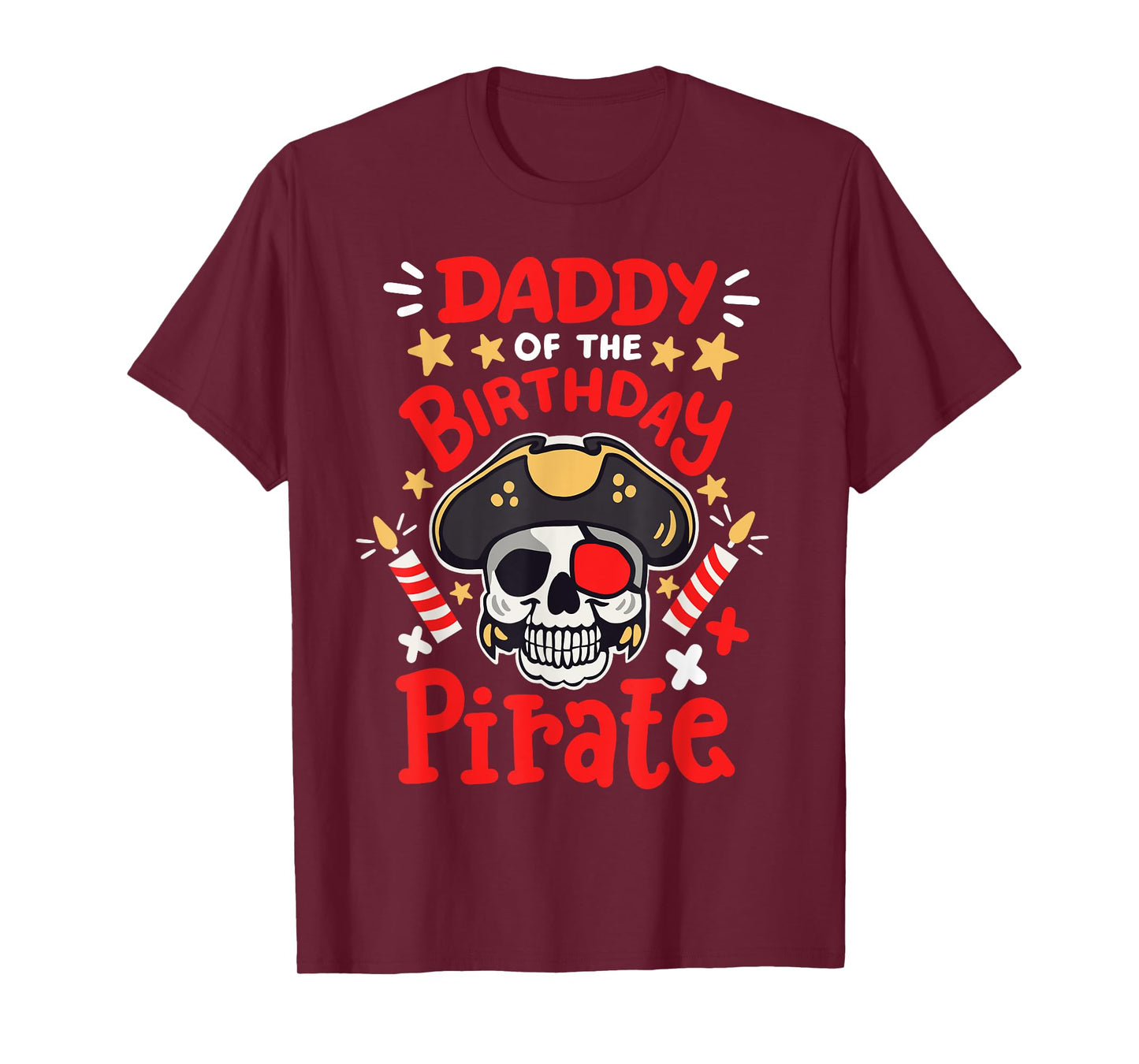 Daddy Of The Birthday Pirate Party Family Matching Men T-Shirt