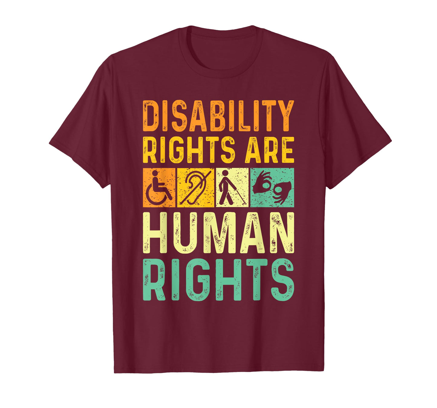 Cool Disability Rights Are Human Rights Support Caregivers T-Shirt