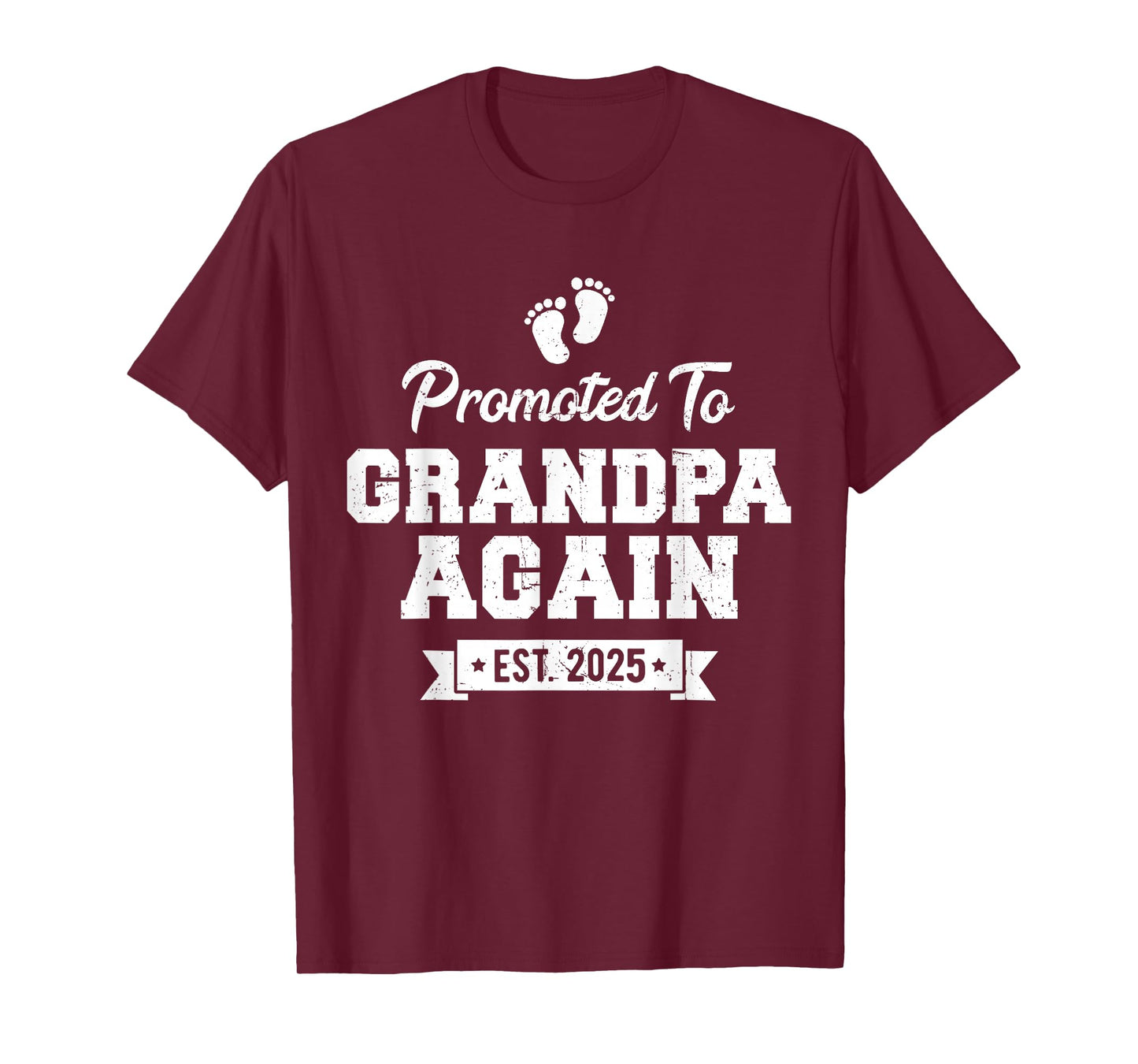 Promoted to Grandpa Again 2025 Soon To Be Grandfather Again T-Shirt