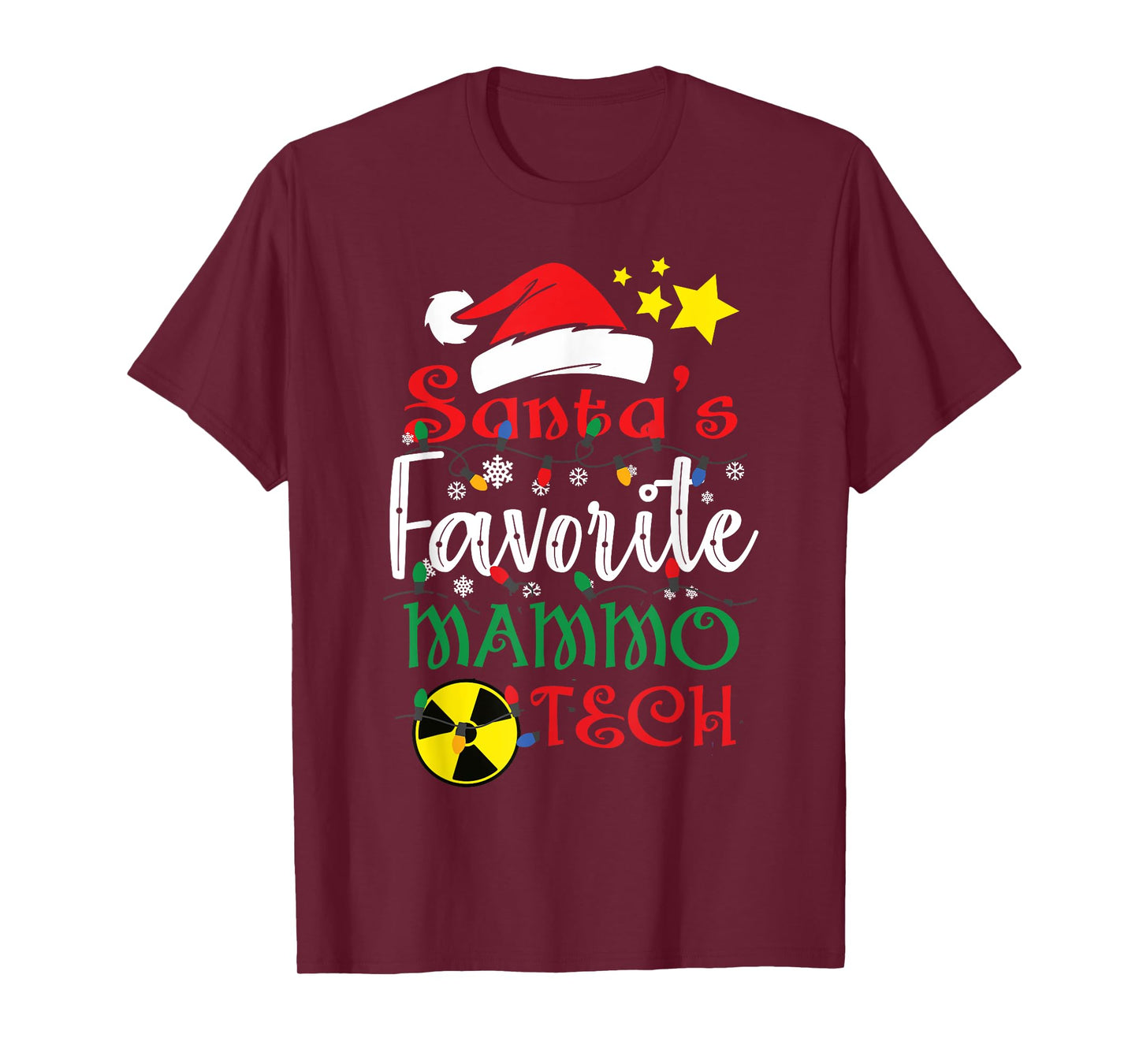 Santa's Favorite Mammo Tech, Mammography Christmas Gift T-Shirt