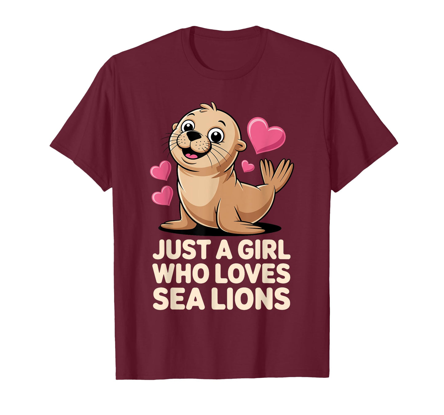 Best Sea Lion Art For Women Girls Kid Animals Sea Lion Lover T-Shirt