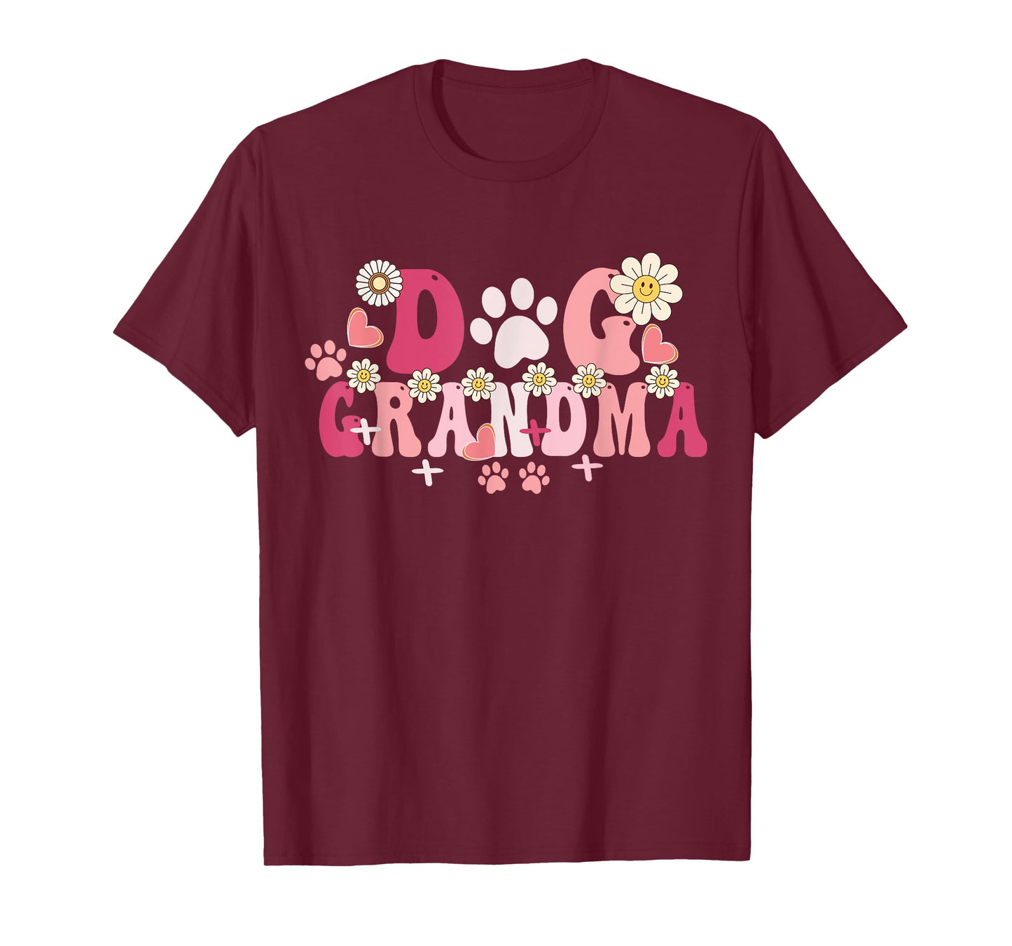 Groovy Dog Grandma Owner Mama Grandma Dog Lovers T-Shirt for Men Women