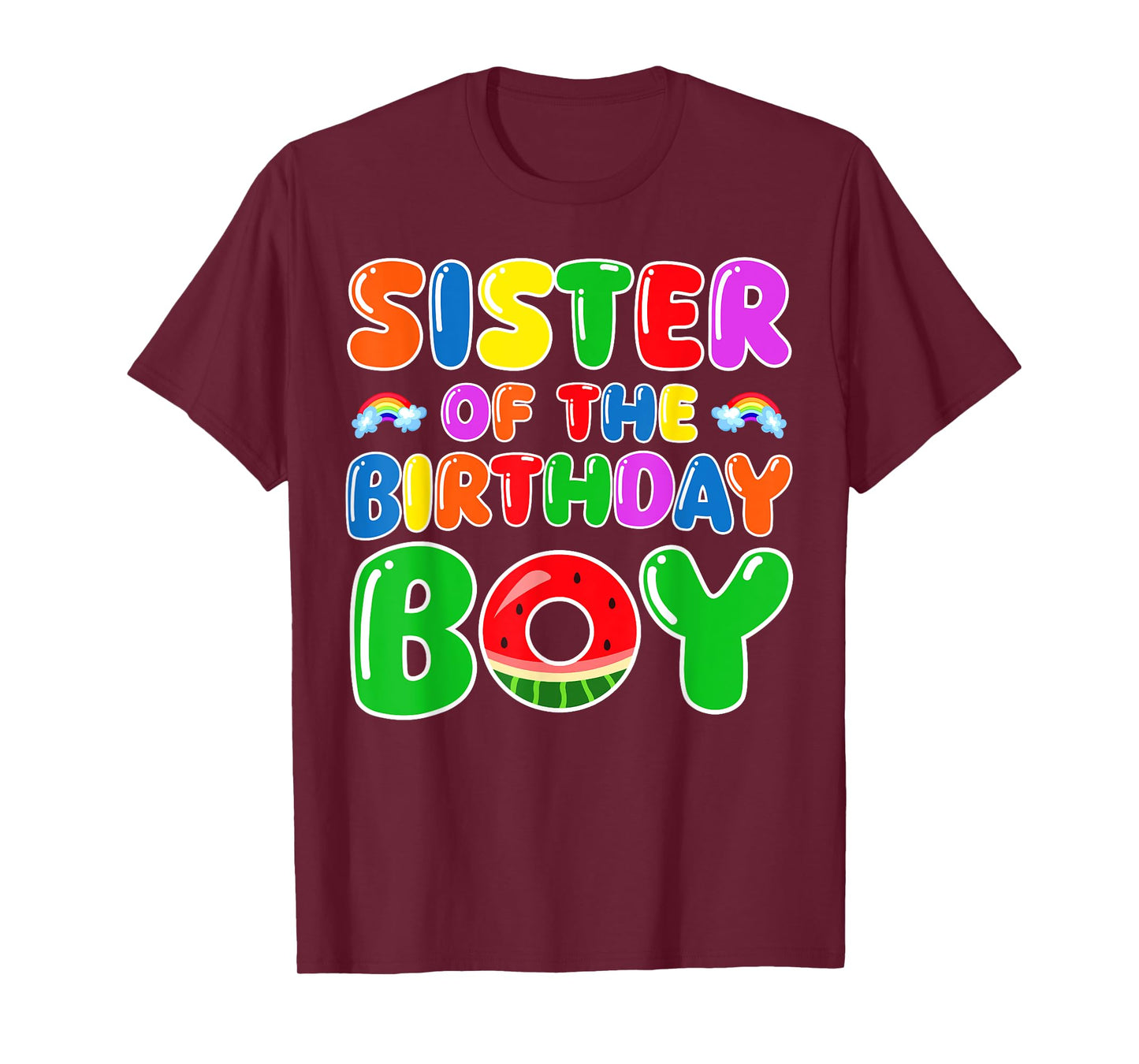 Funny Sister Of The Birthday Boy Watermelon Birthday Family T-Shirt