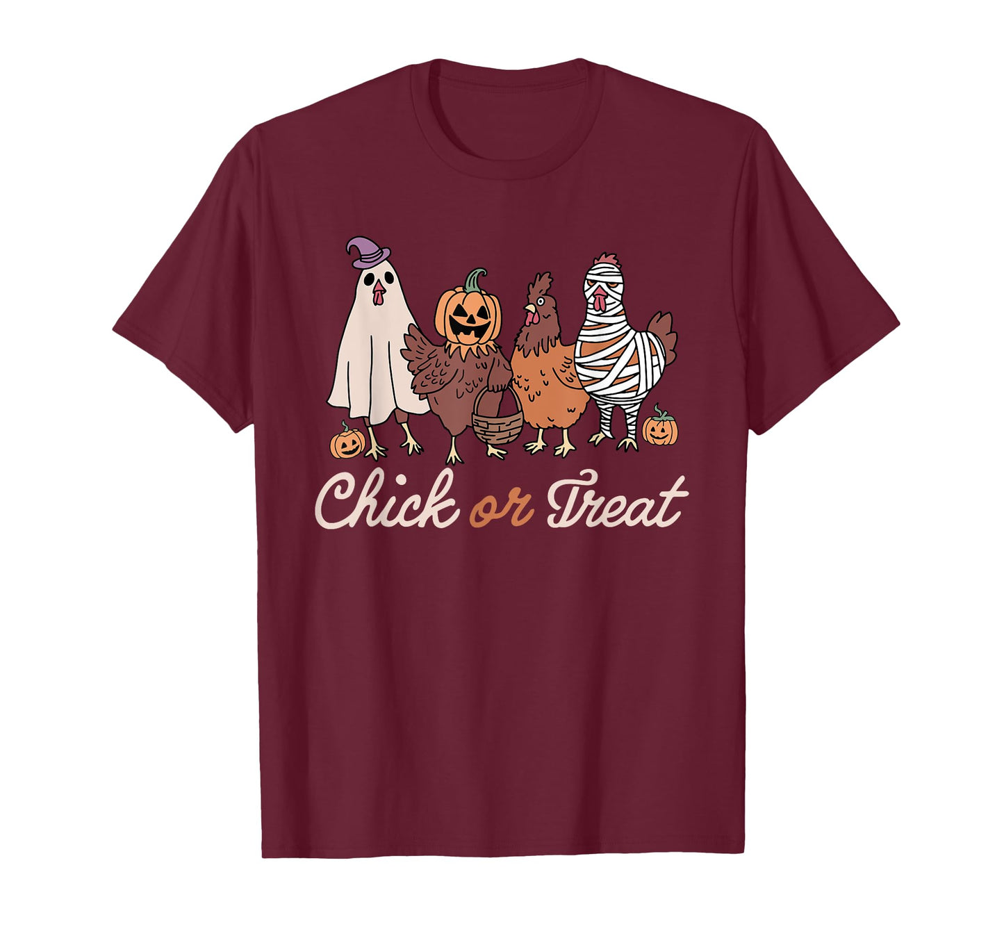 Chick Or Treat Halloween Witch Spooky Chicken T-Shirt