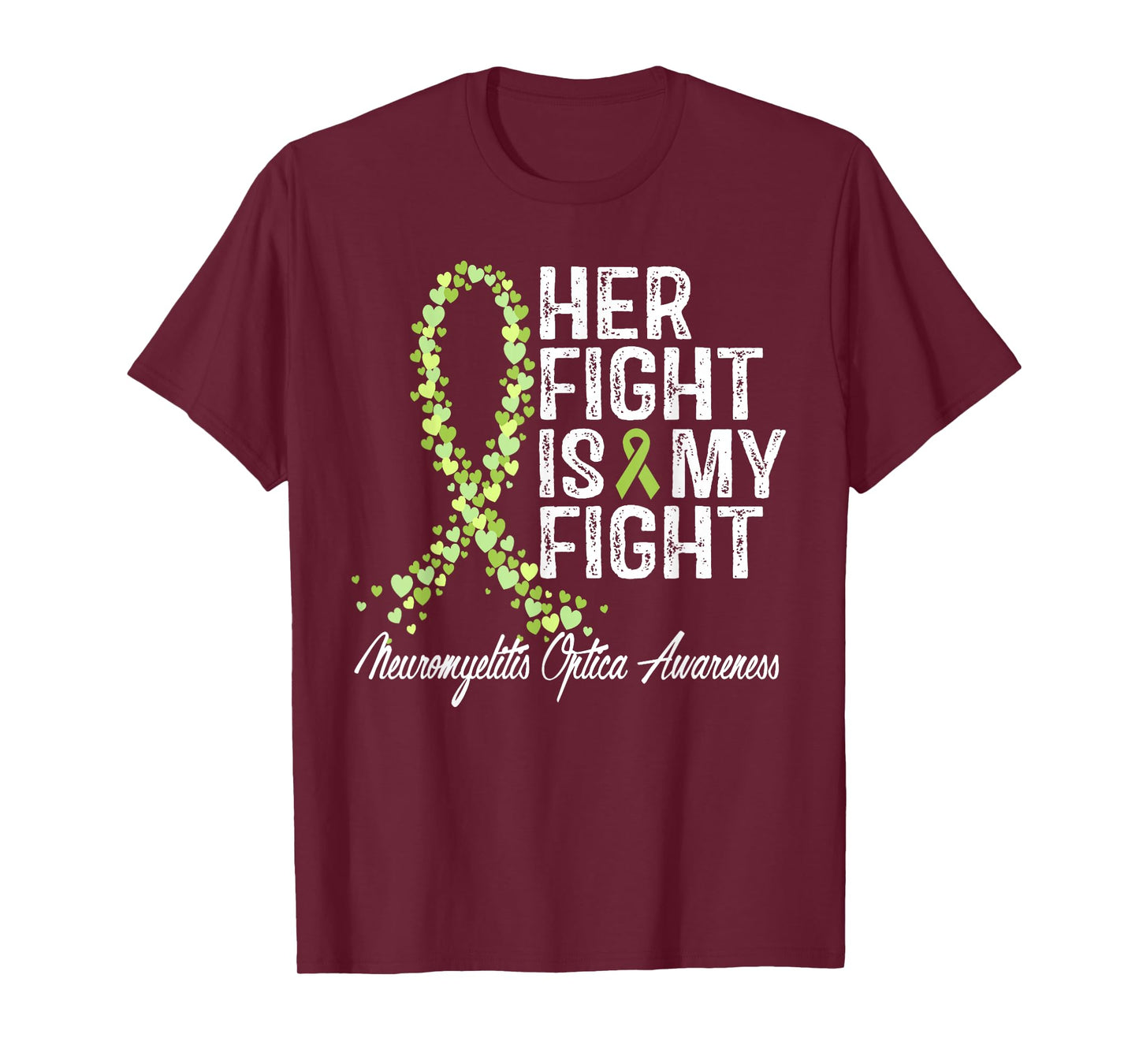 Neuromyelitis Optica Awareness Her Fight NMO Warrior Support T-Shirt