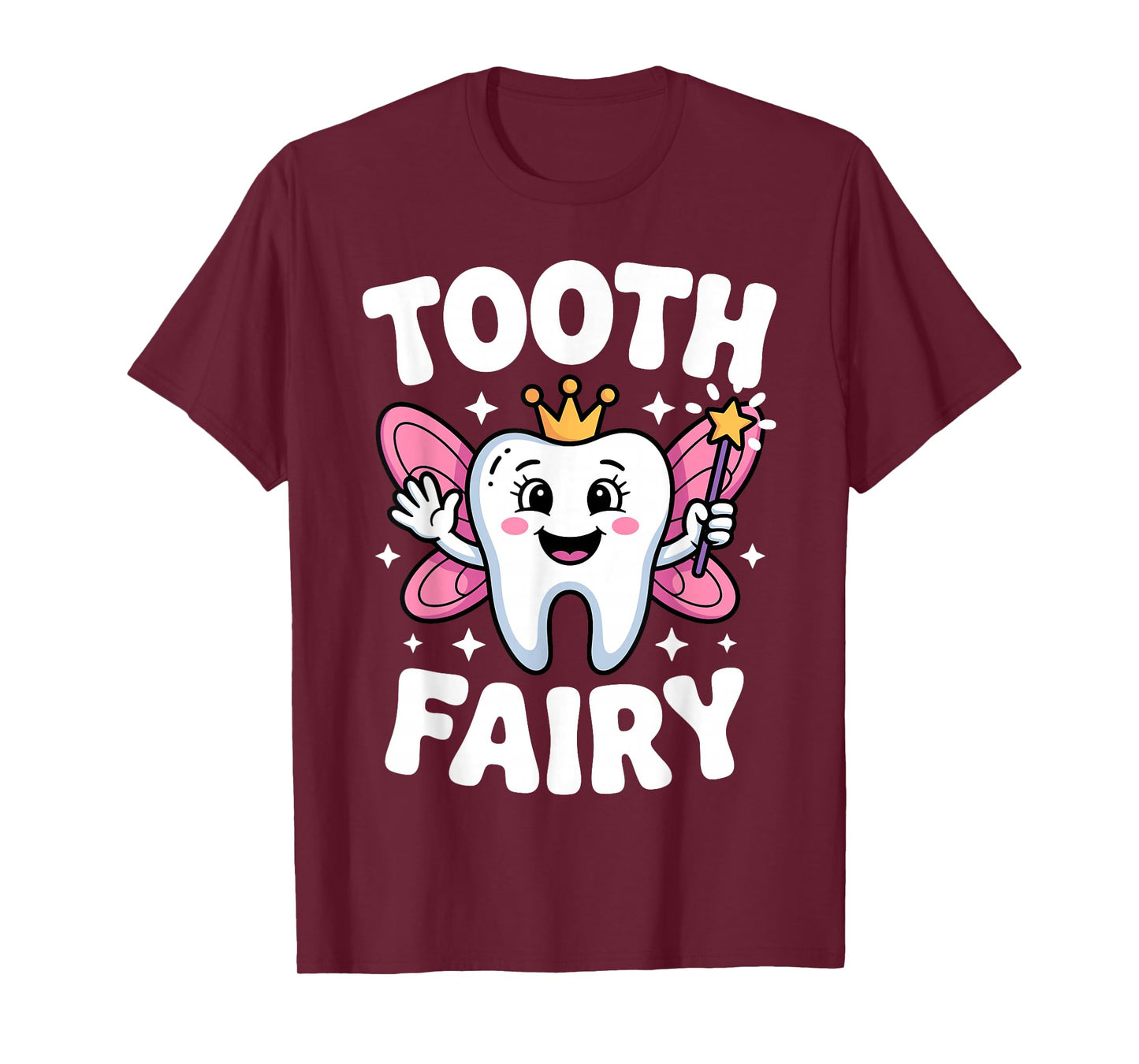 Cute Tooth Fairy Costume for Men Women Kids Teeth Toothfairy T-Shirt