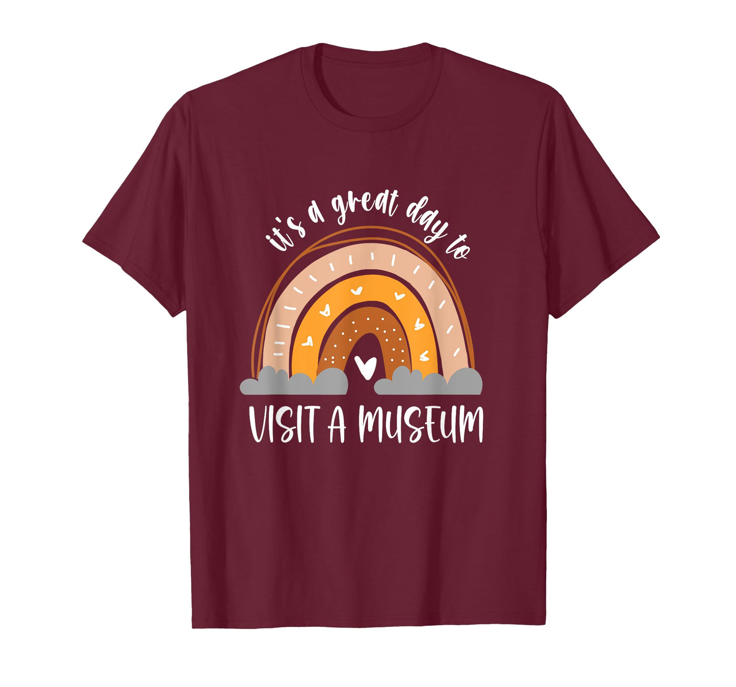 Museum Nerd Boho Kids Womens Heart Rainbow T-Shirt