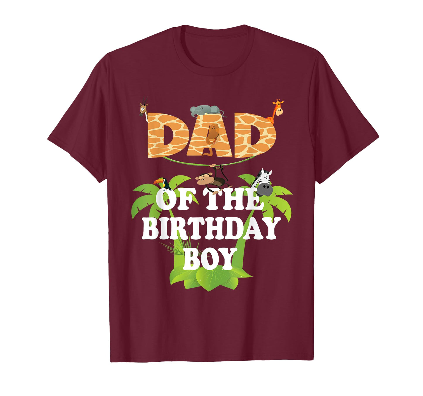 Dad Of The Birthday Boy Zoo Theme Animal Party T-Shirt