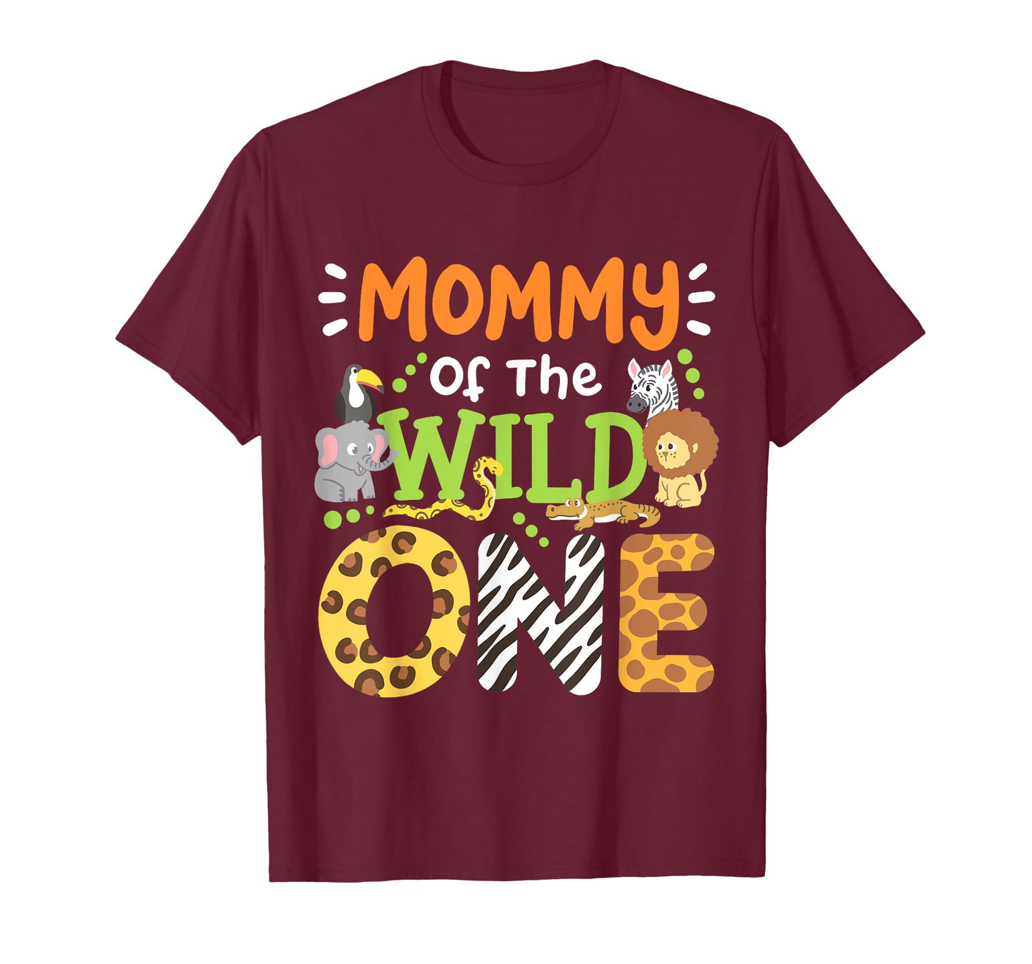 Mommy Of The Wild One Kids Boys Safari Zoo Birthday Family T-Shirt