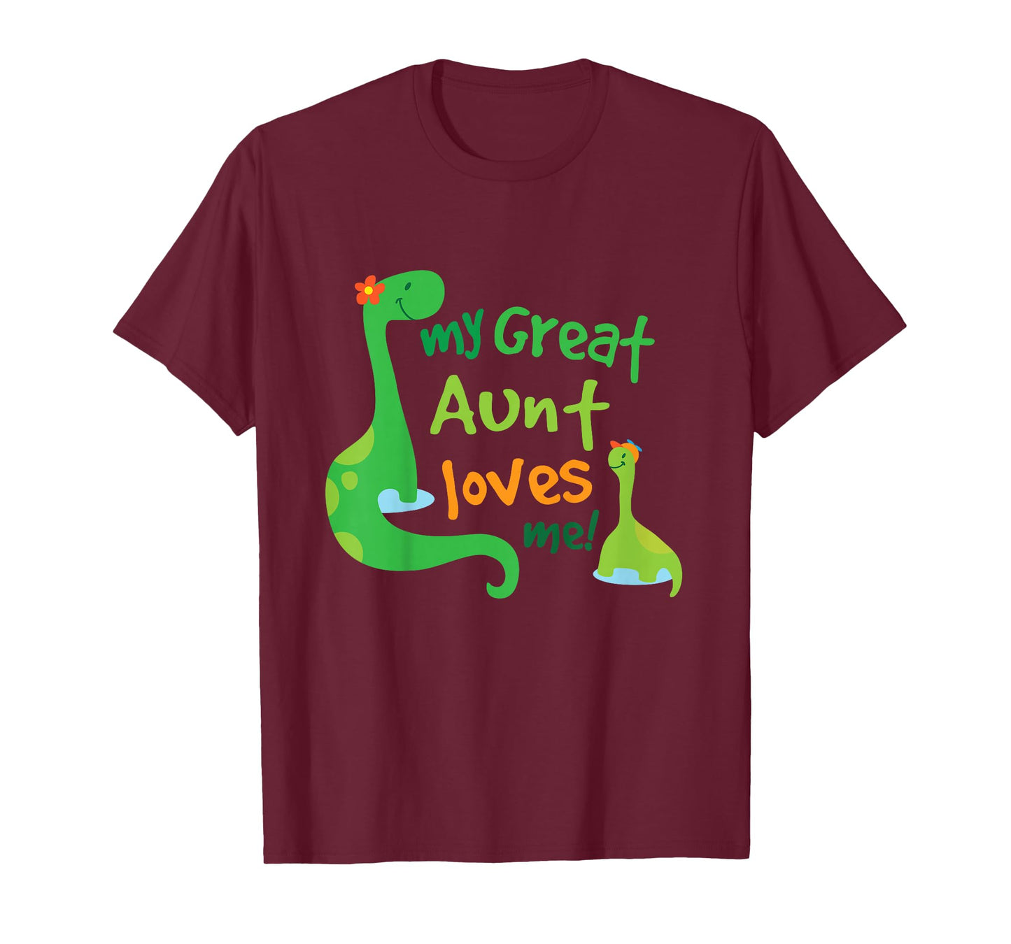 Kids My Great Aunt Loves Me Dinosaur Nephew T-Shirt