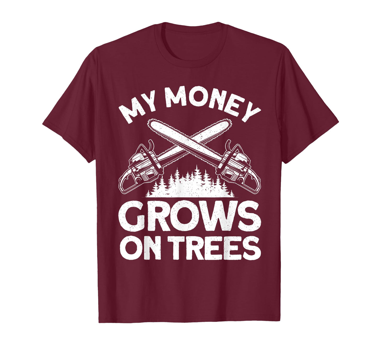 Funny Lumberjack Art For Men Tree Cutter Saw Logger Chainsaw T-Shirt