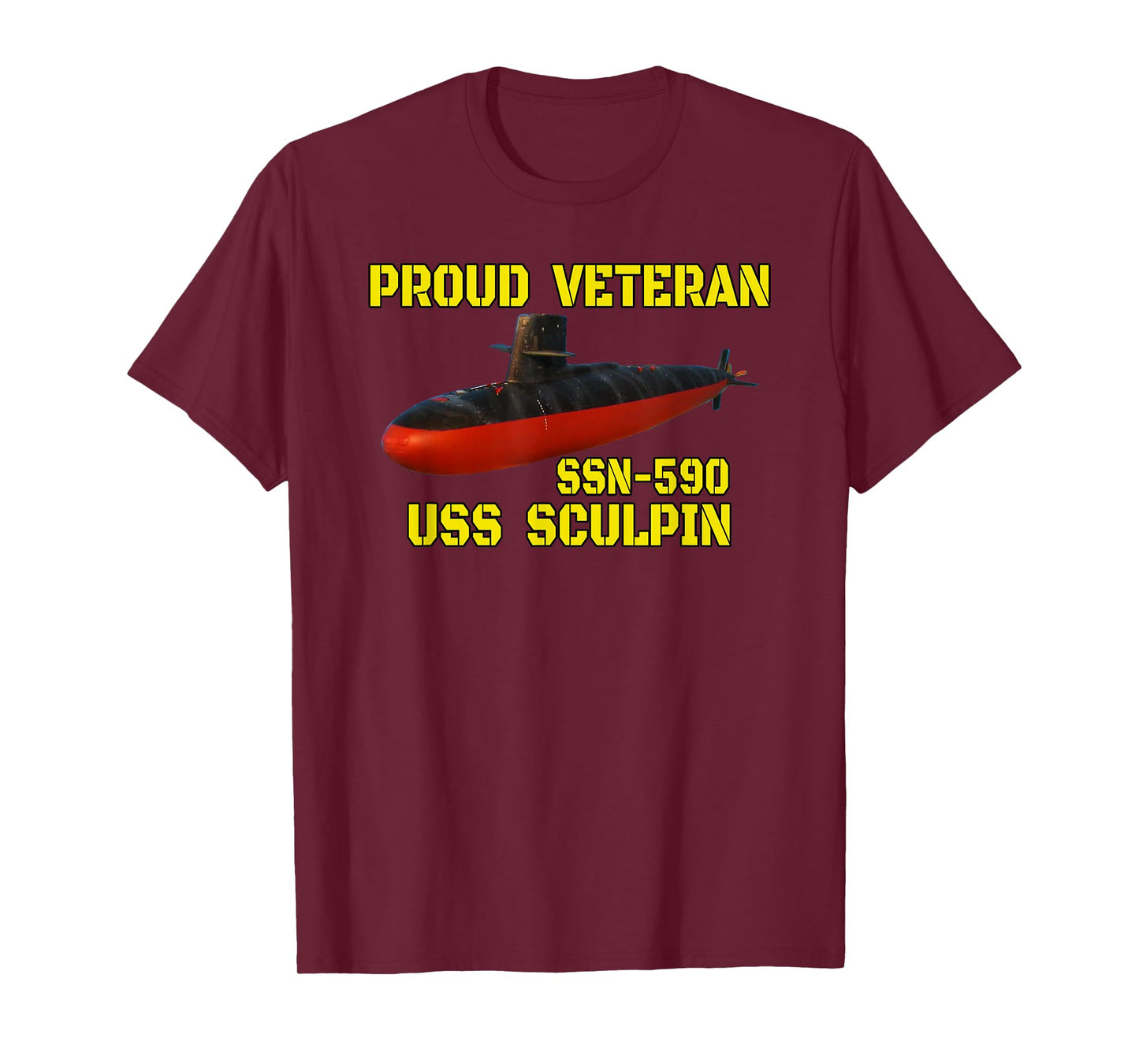 USS Sculpin SSN-590 Submarine Veterans Day Father Grandpa T-Shirt