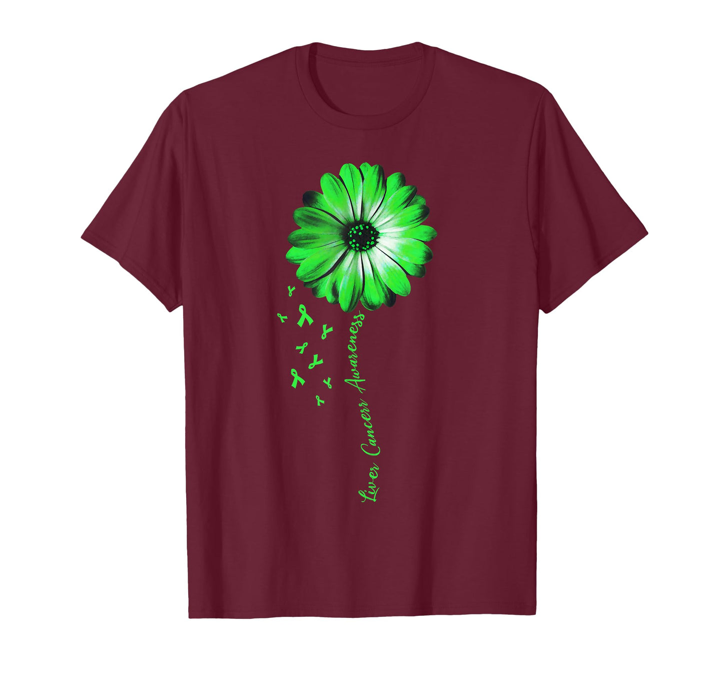 Daisy Flower Liver Cancer Awareness Gifts T-Shirt