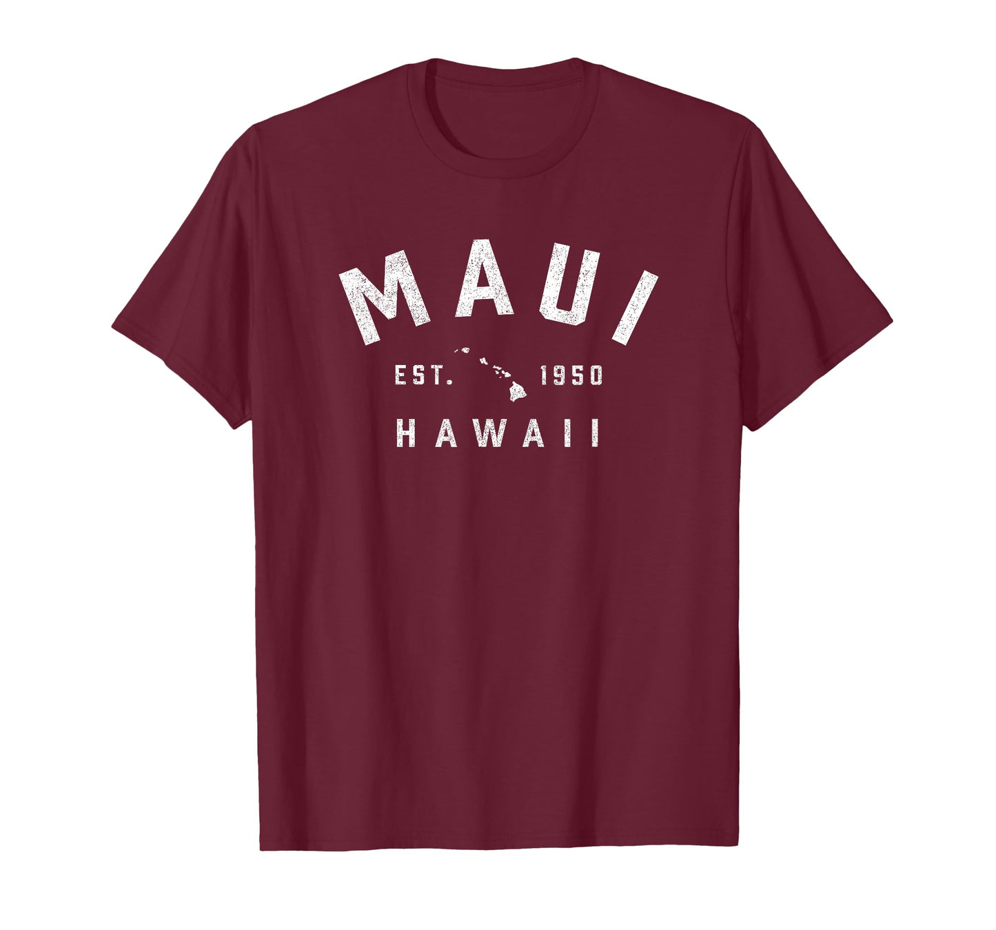 Maui Hawaii Est Vintage Preppy Throwback Vacation Souvenir T-Shirt
