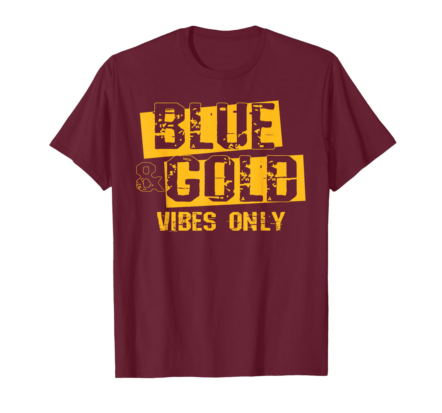 Blue and Gold Shirt Game Day Group Tee High School Football T-Shirt