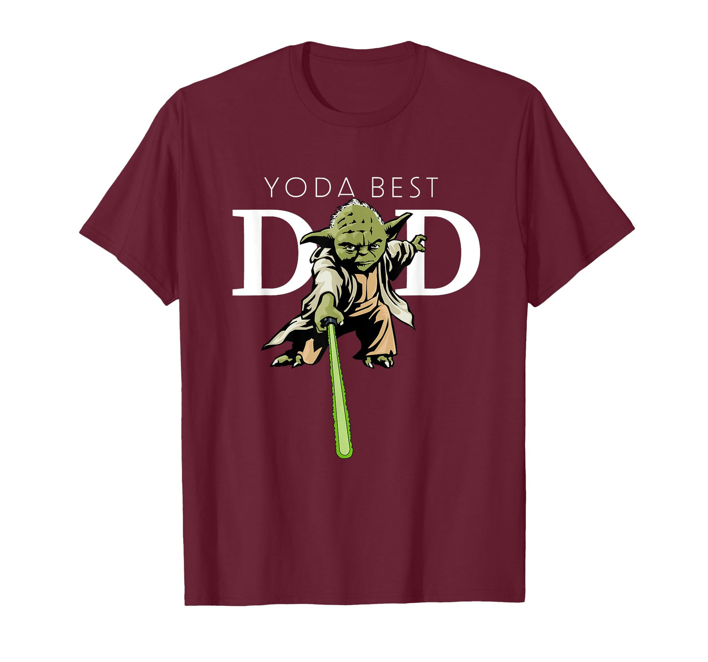 Star Wars Yoda Lightsaber Best Dad Father's Day T-Shirt