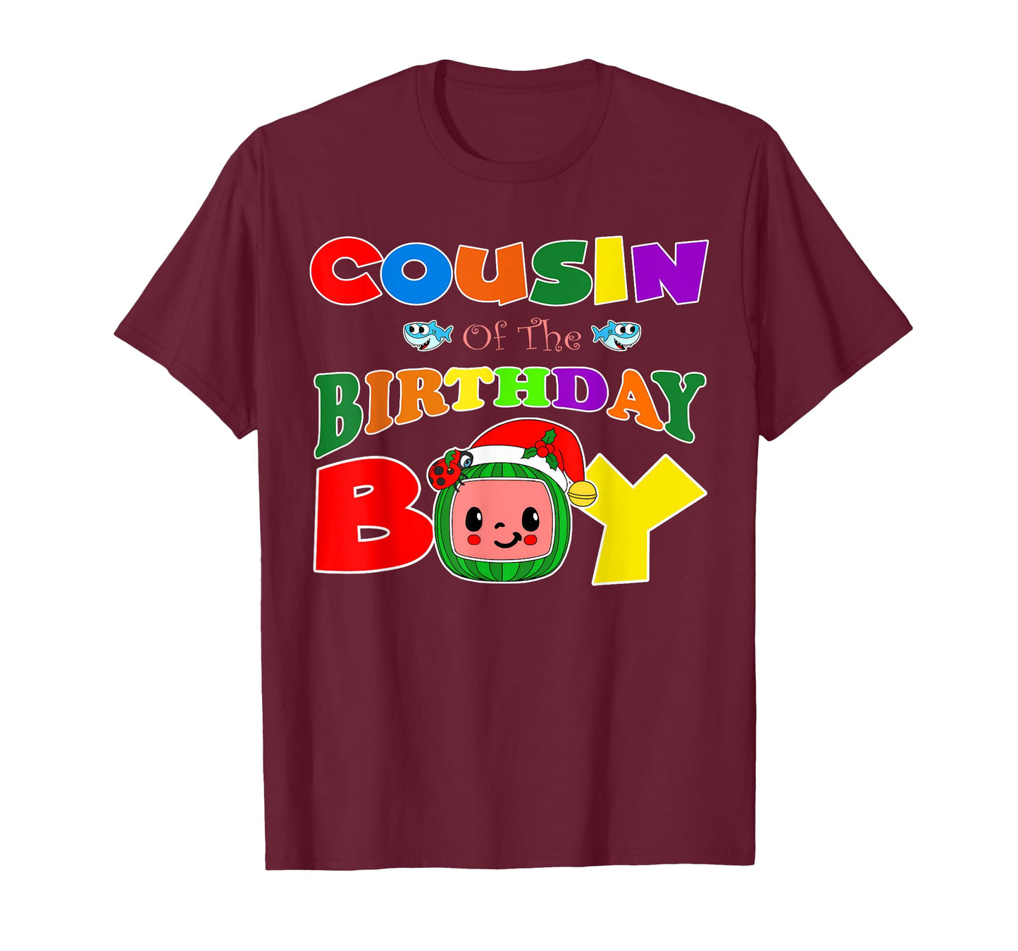 Cousin Of The Birthday Boy Funny Melon Family Matching T-Shirt