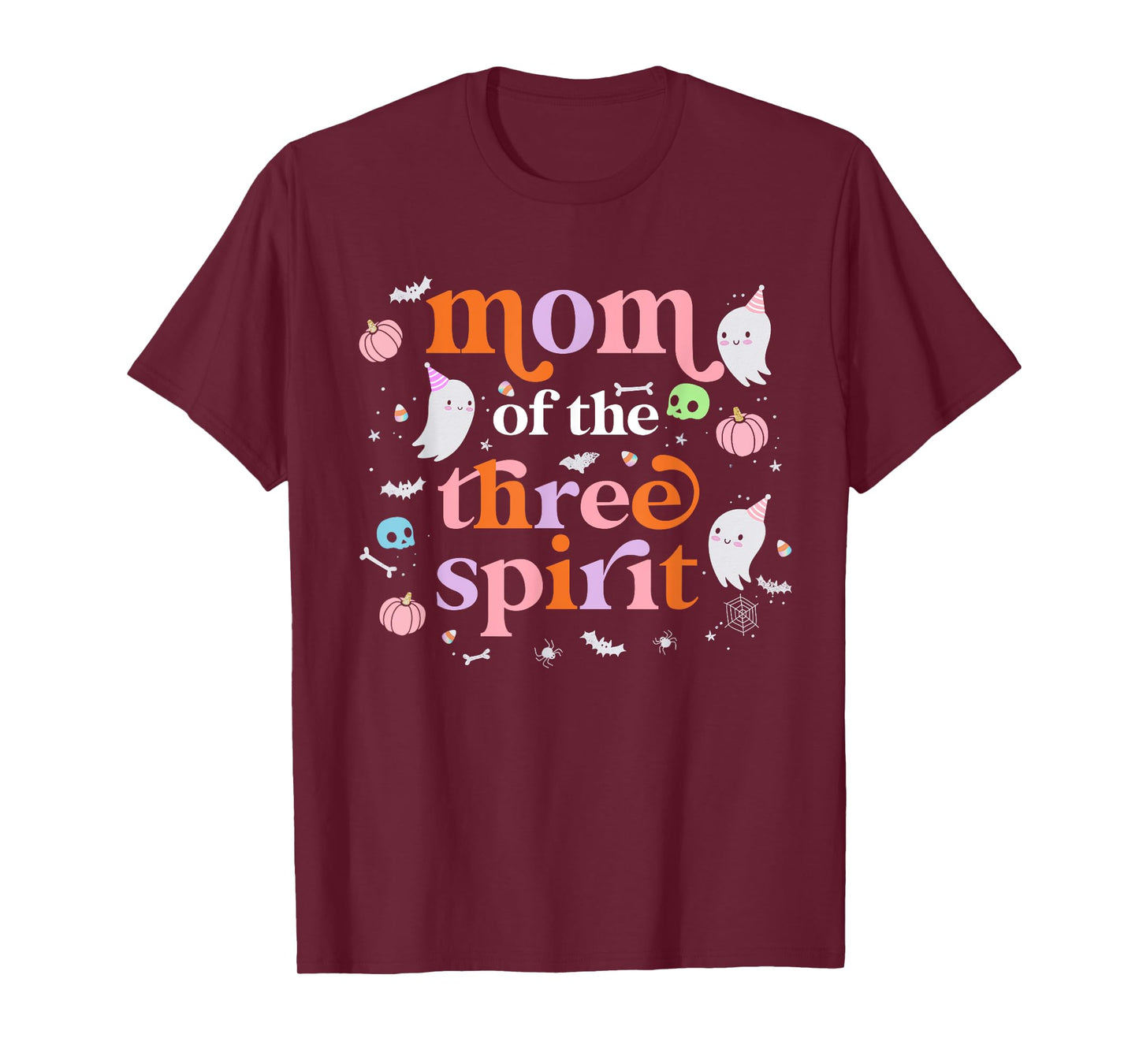 Mom of The Three Spirit Halloween 3rd Birthday Boy Ghost T-Shirt