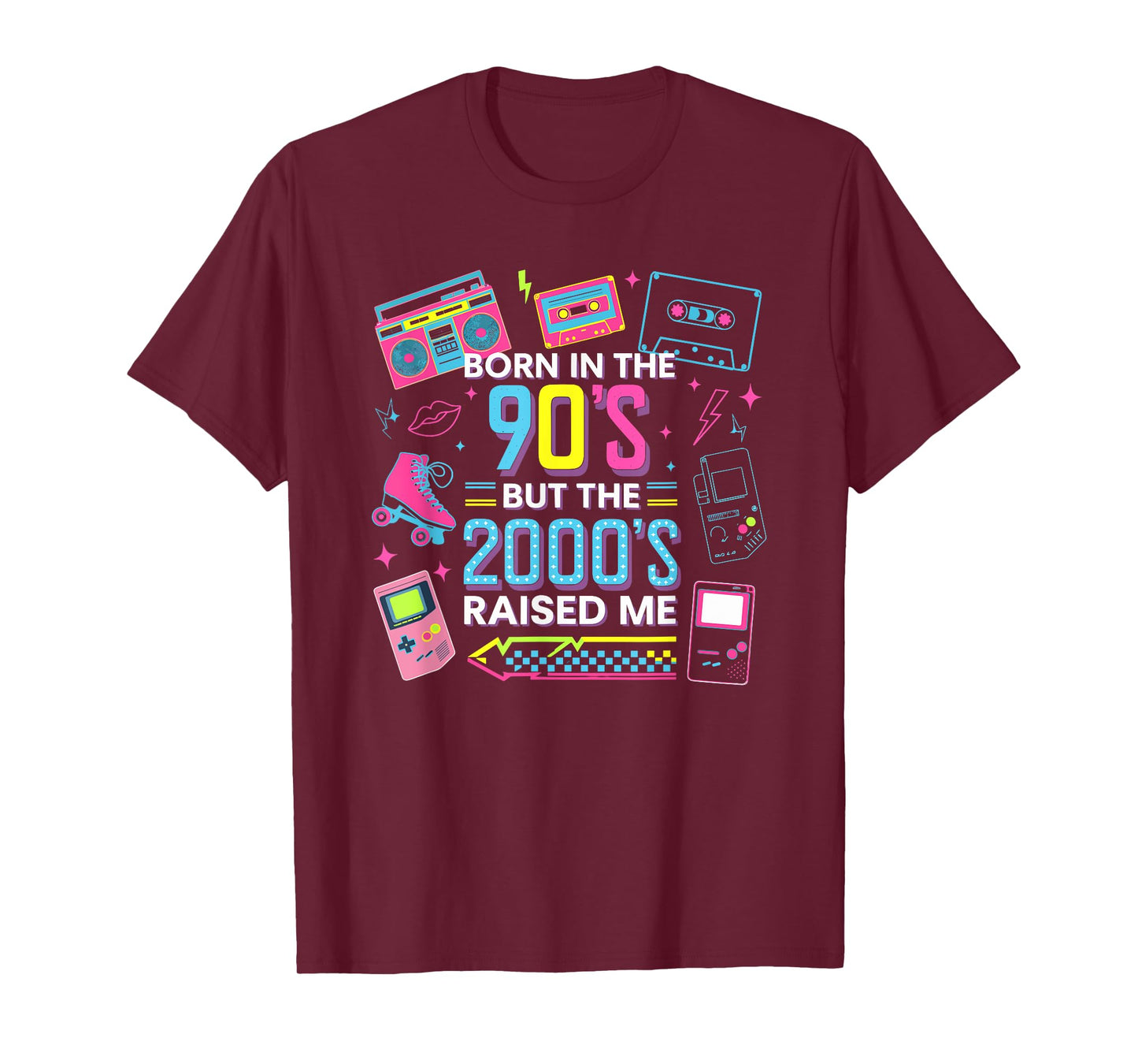 Born In 90's But 2000's Raised Me Vintage Retro T-Shirt