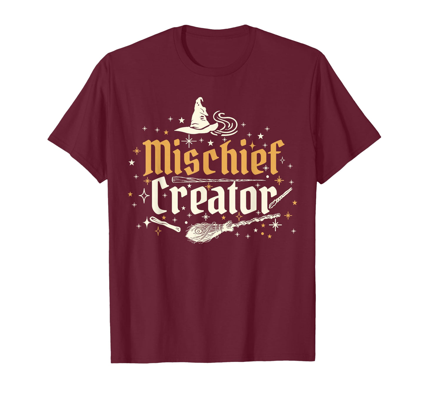 Funny Magical Mischief Creator Wizard Birthday Boys Girls T-Shirt
