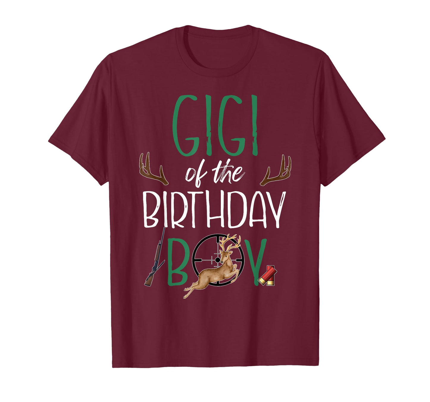 Gigi of The Birthday Boy Big One Birthday Deer Hunter T-Shirt