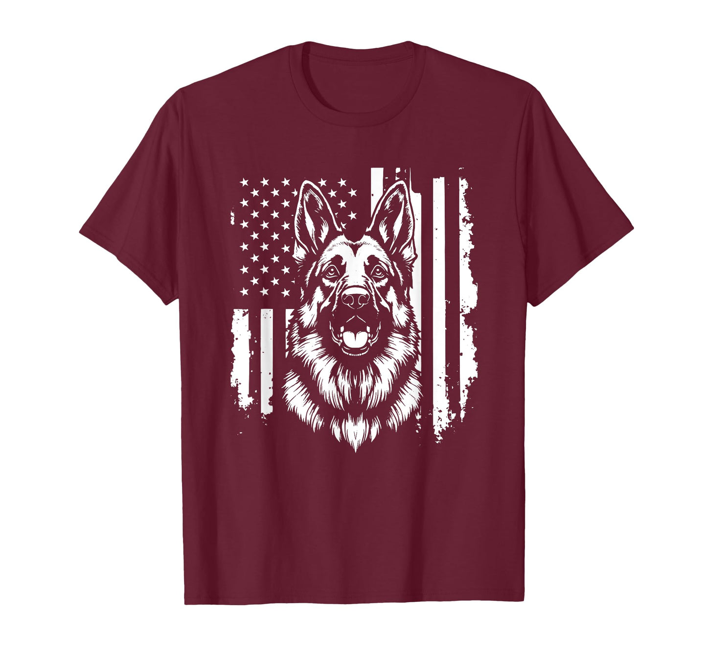 German Shepherd USA Flag Sunglasses Patriotic 4th of july T-Shirt