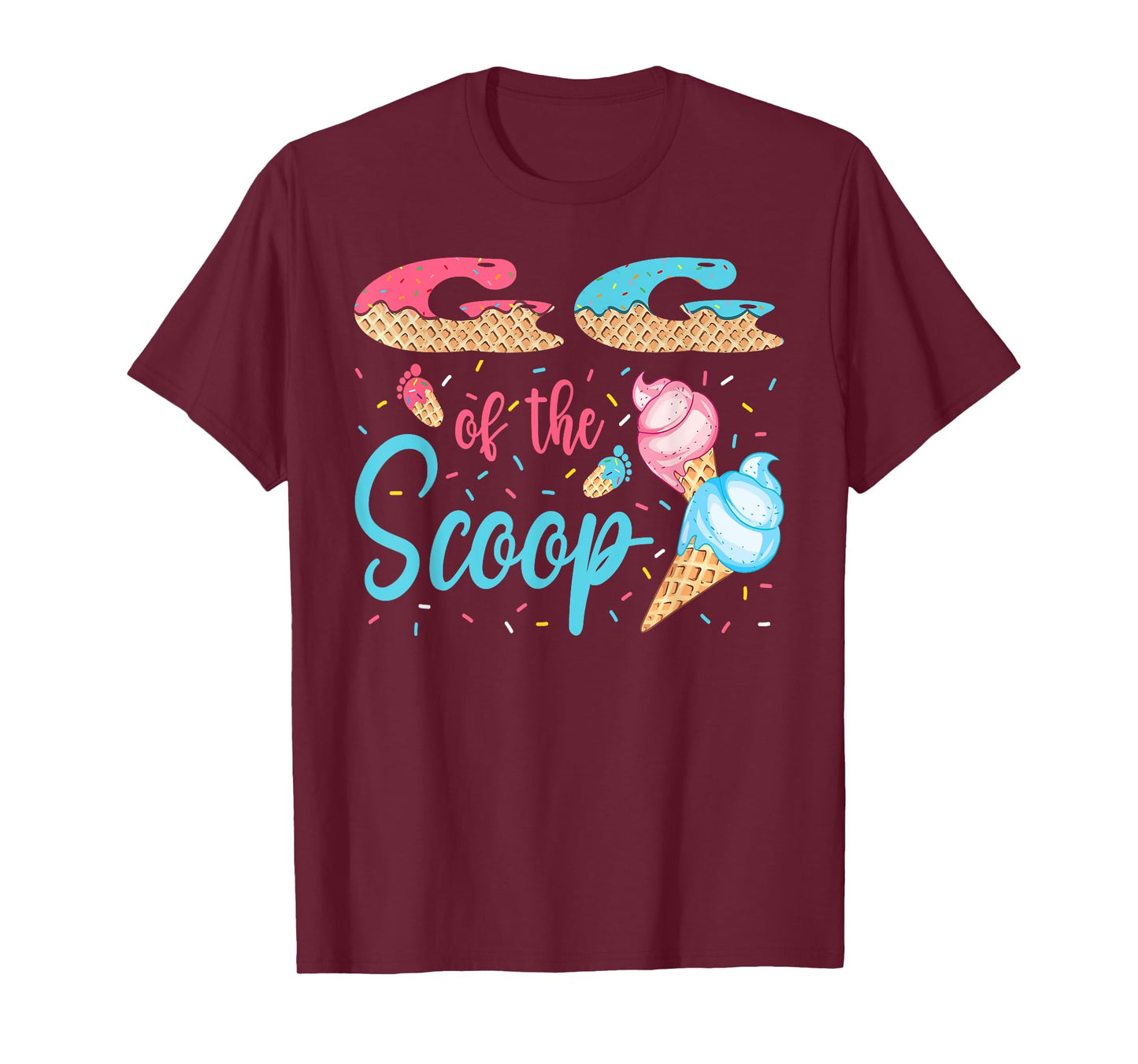 GG Of The Scoop Ice Cream Gender Reveal Baby Shower T-Shirt