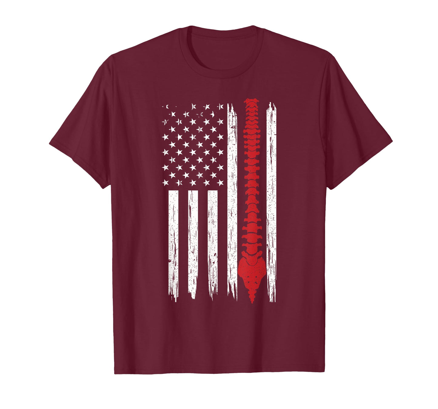 Patriotic Chiropractic Tee American Flag Spinal Cord Ideas T-Shirt