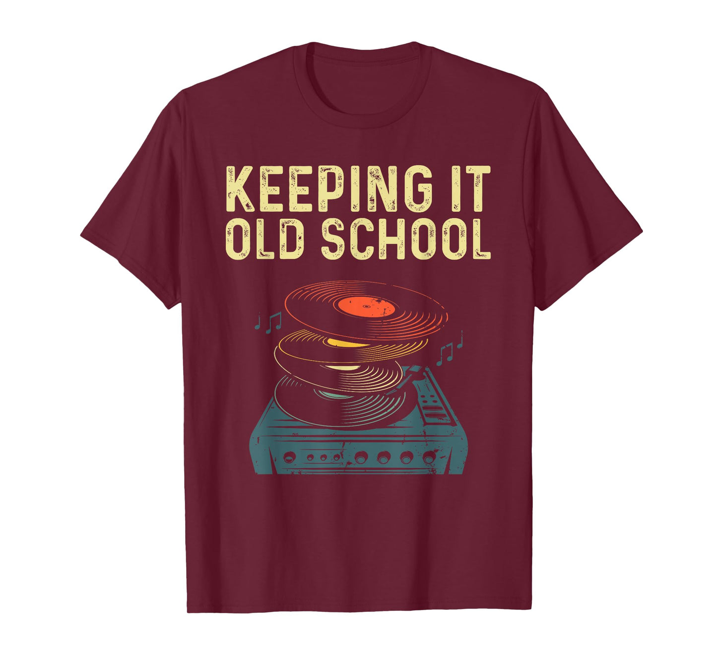 Cool Vinyl For Men Women Music Record Turntable Collecting T-Shirt