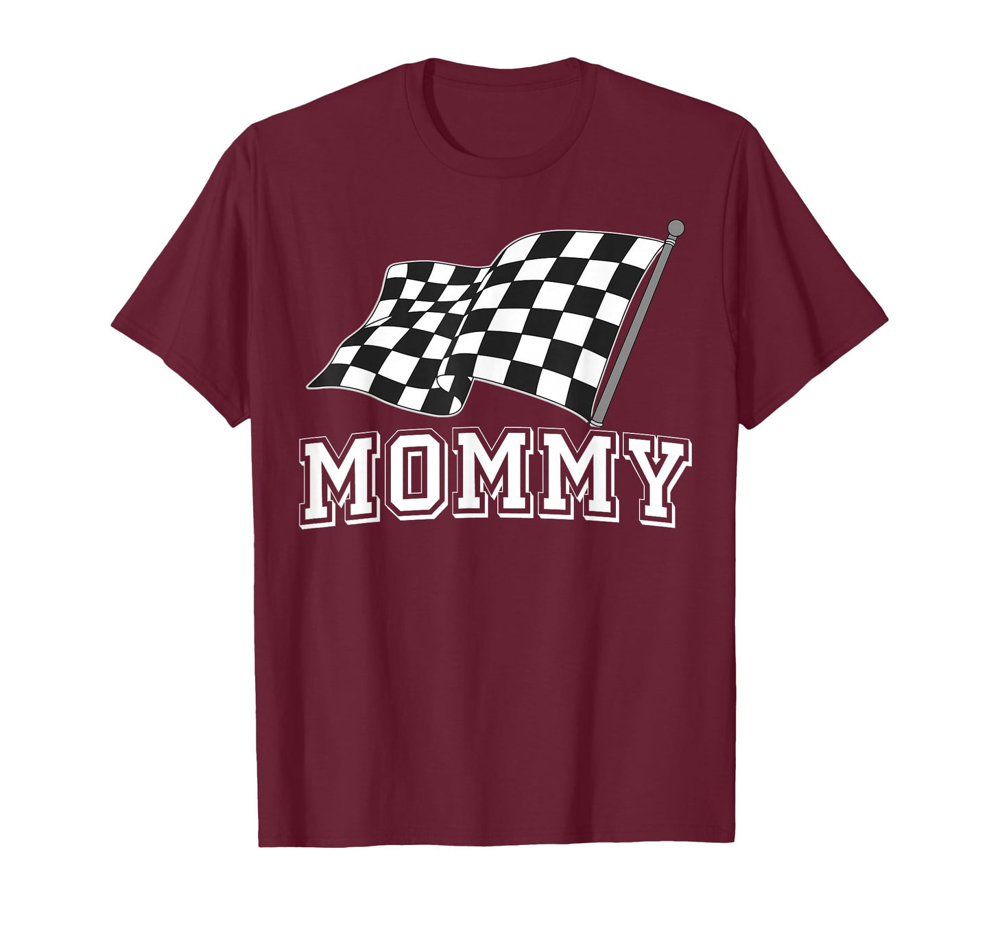 Mommy Birthday Crew Racing Flag Race Car Birthday Mama Mom T-Shirt