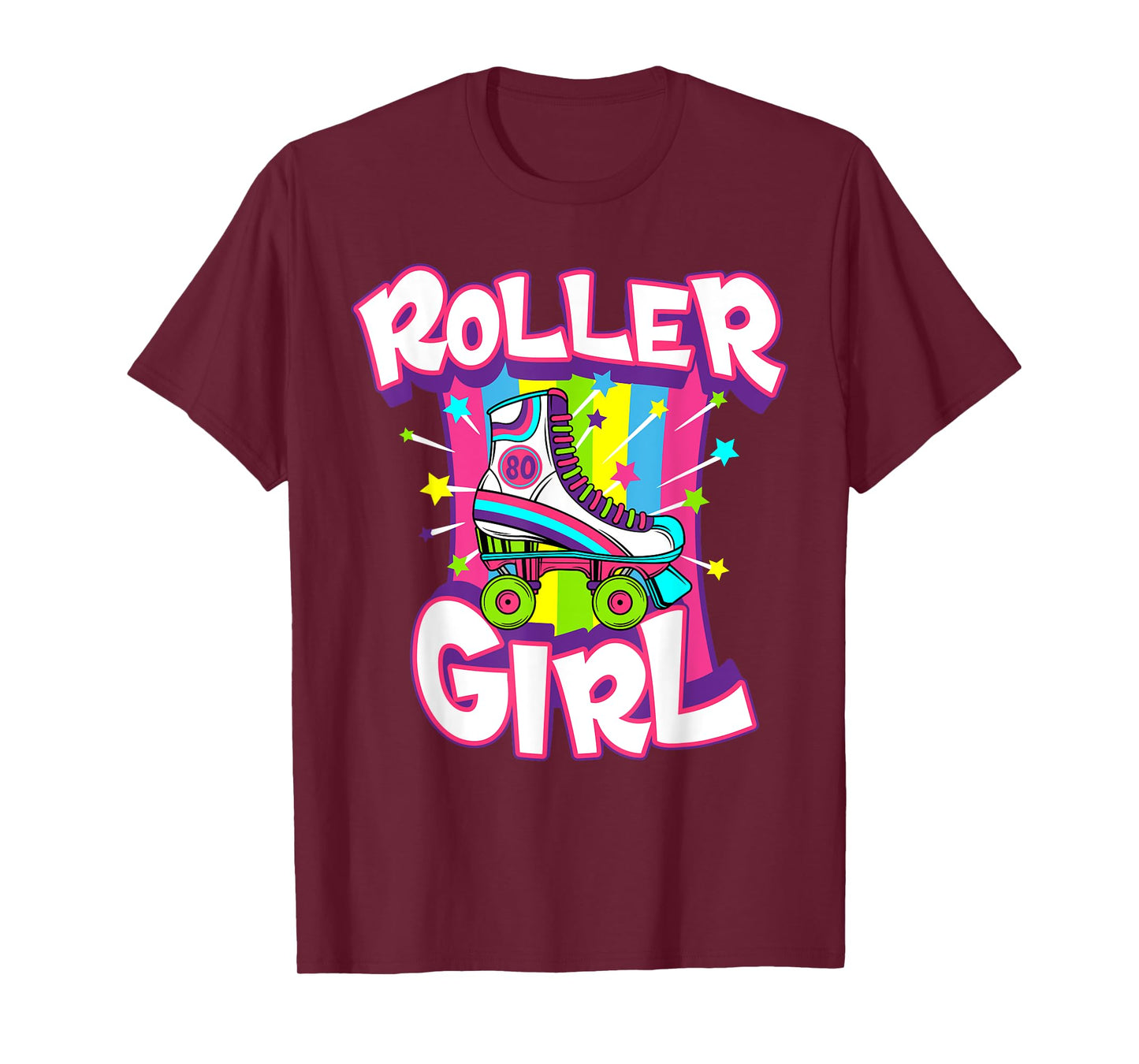 Roller Girl Funny 70s Vintage Roller Skate Seventies Costume T-Shirt