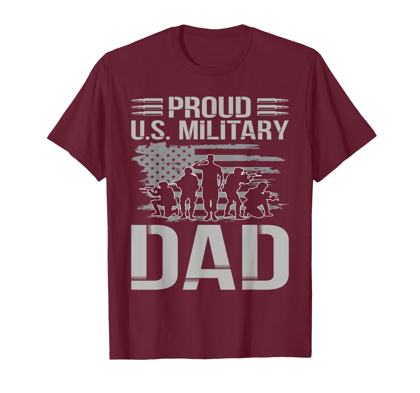 Proud U.s. Military Dad Father's Day For Dad Grandpa Veteran T-Shirt