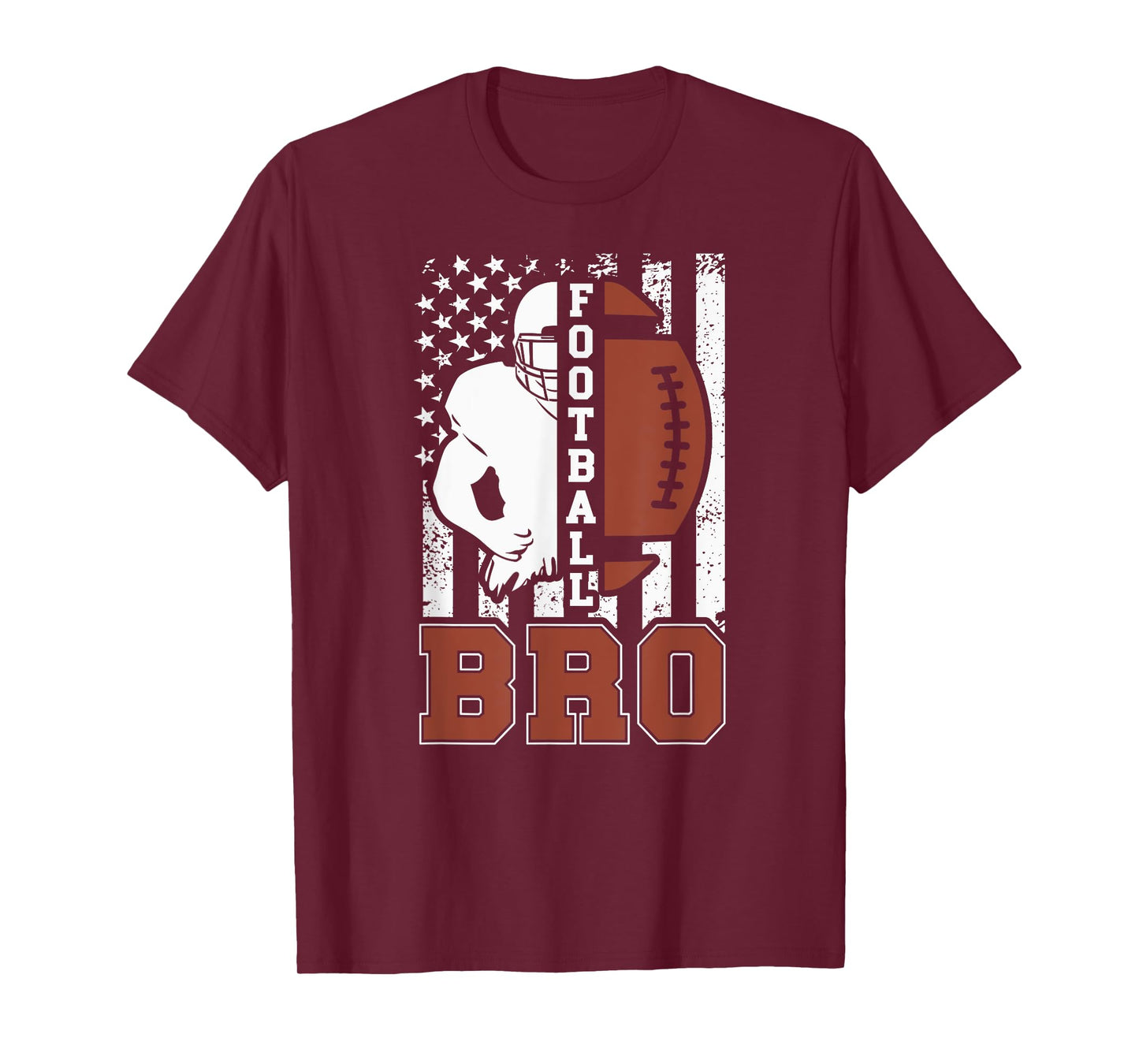 Football Bro US Flag Football Brother Of A Football Player T-Shirt