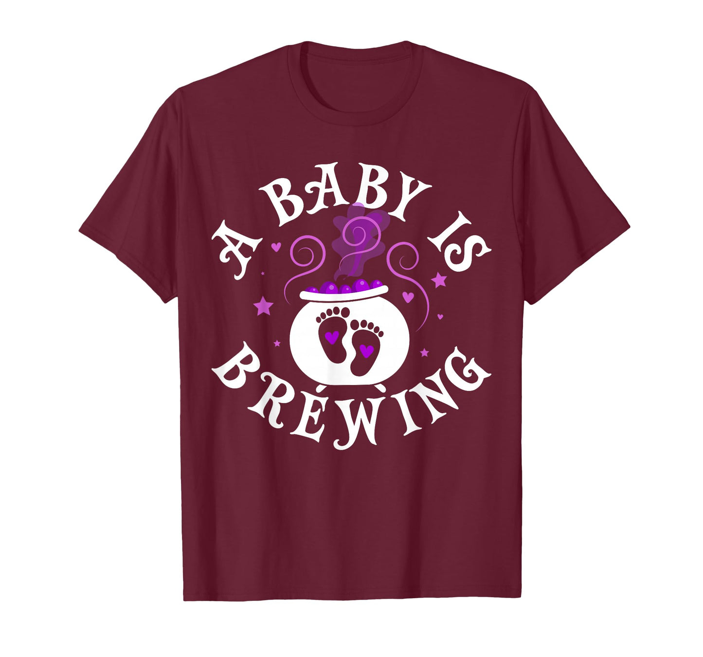 A Baby is Brewing Black Cauldron Halloween Baby Pregnant T-Shirt