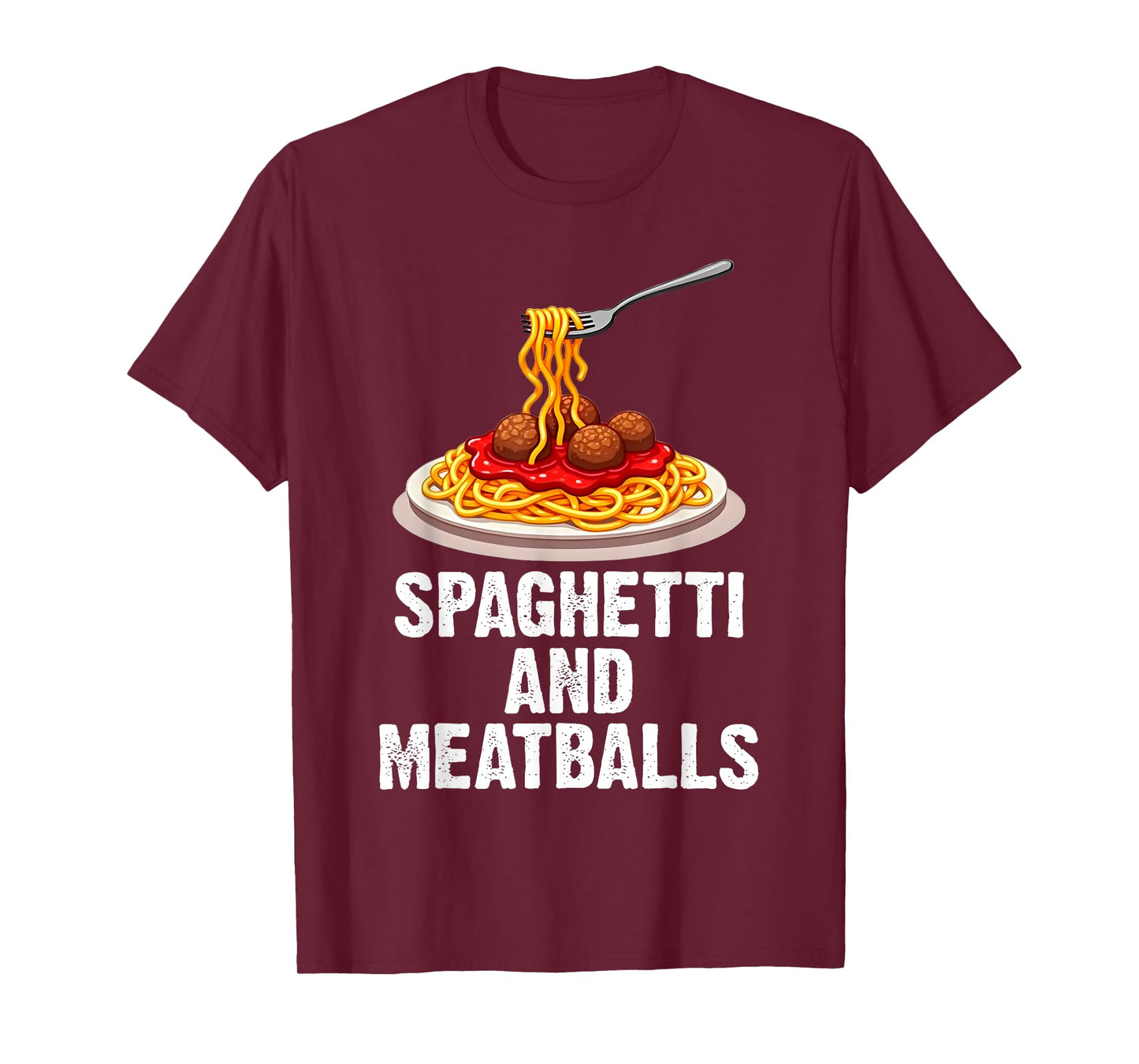 Spaghetti Art For Men Women Meatballs Pasta Lover Spaghetti T-Shirt