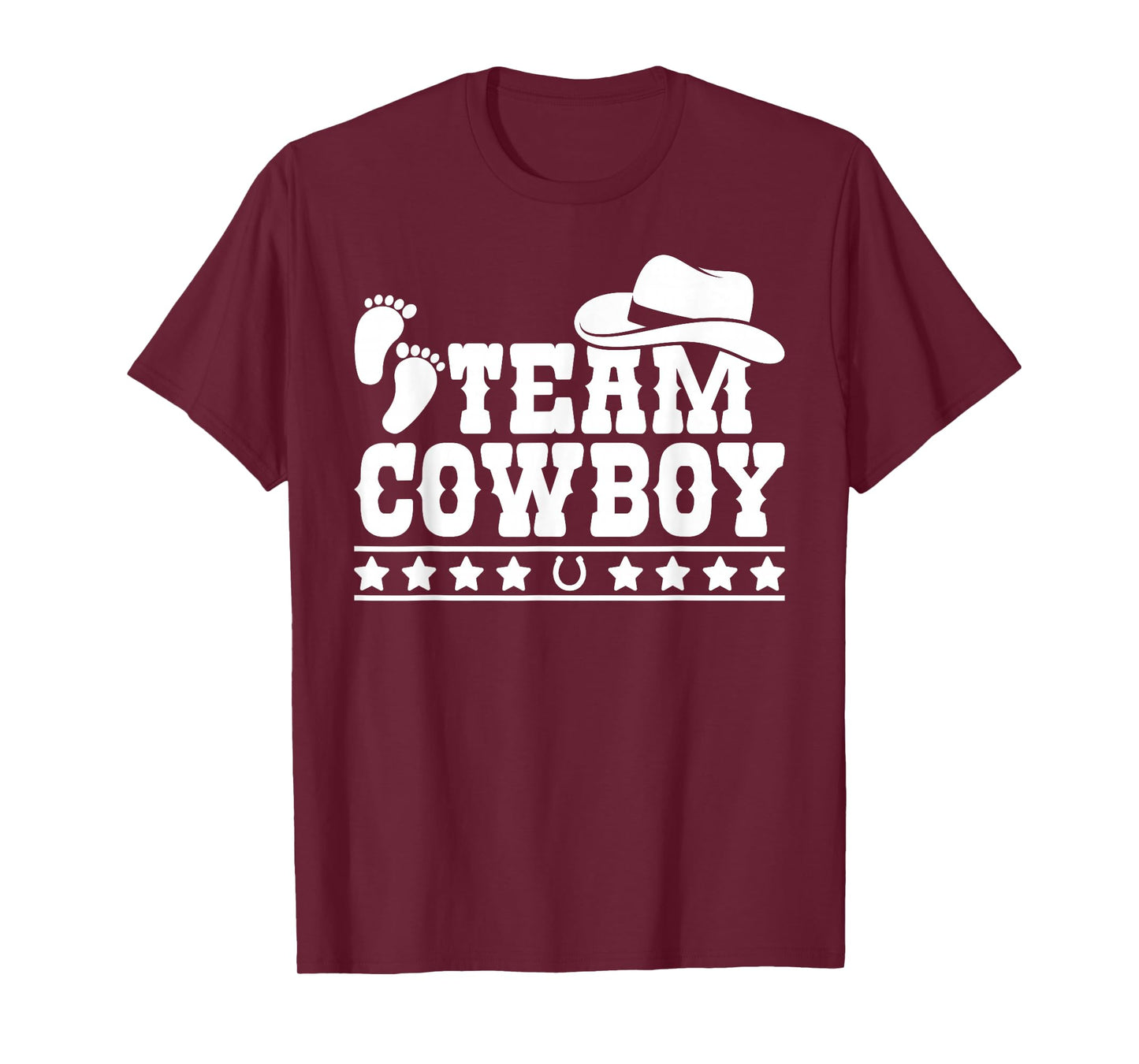 Team Cowboy Baby Gender Reveal Outfit Team Boy Gender Reveal T-Shirt