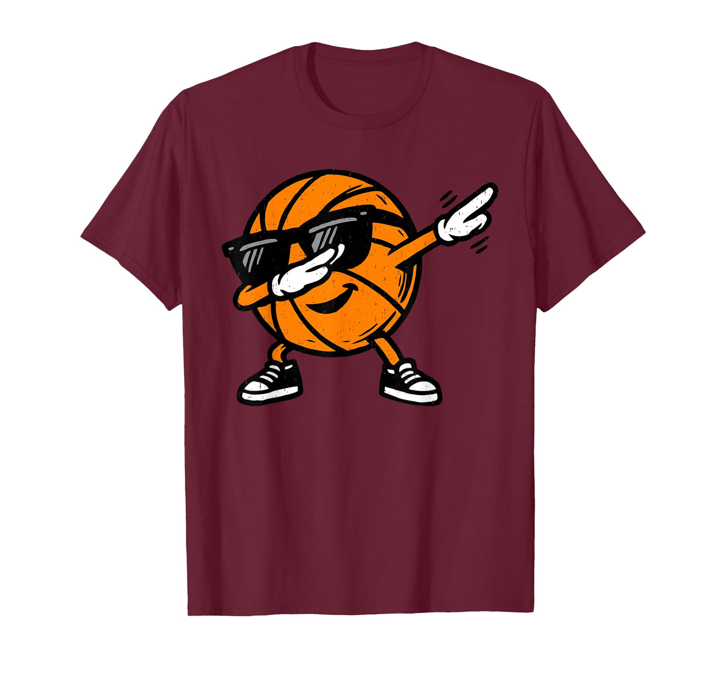 Dabbing Basketball Ball Sunglasses Sport Player Dab Dance T-Shirt